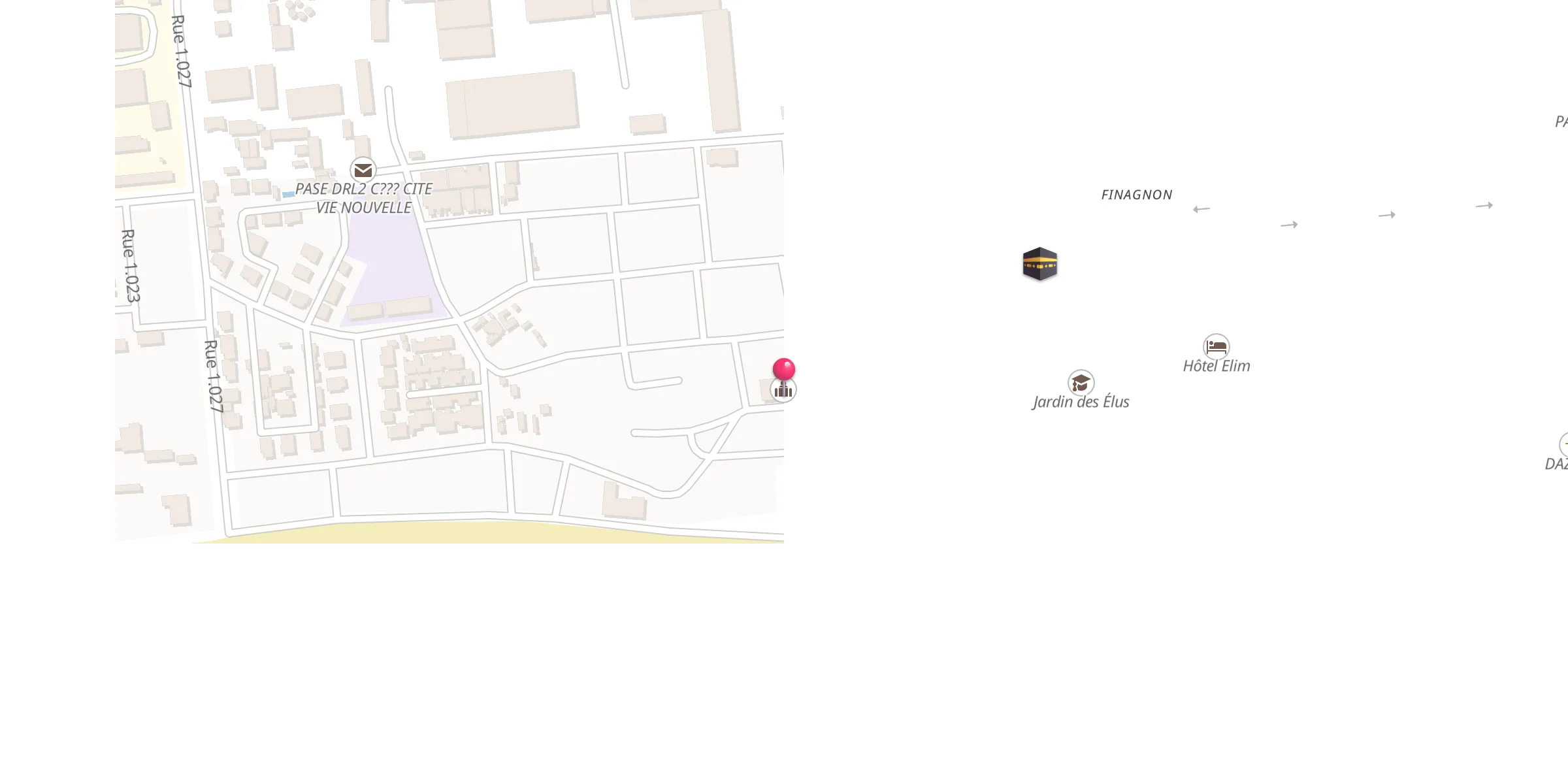Carte de localisation : Mosquée
