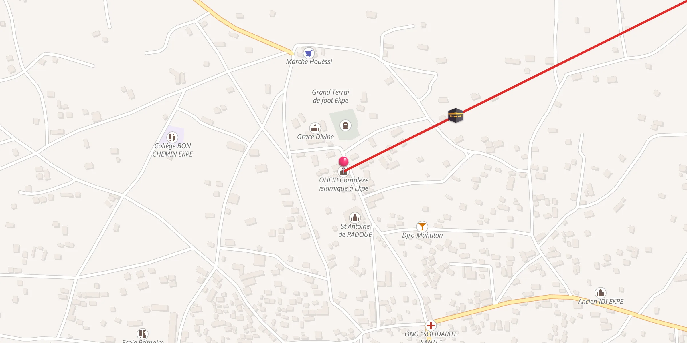 Carte de localisation : OHEIB Complexe islamique à Ekpe