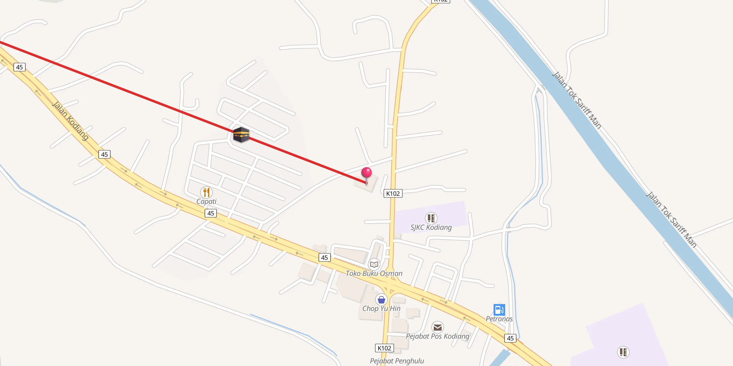 Carte de localisation : Masjid Jamek Pekan Kodiang