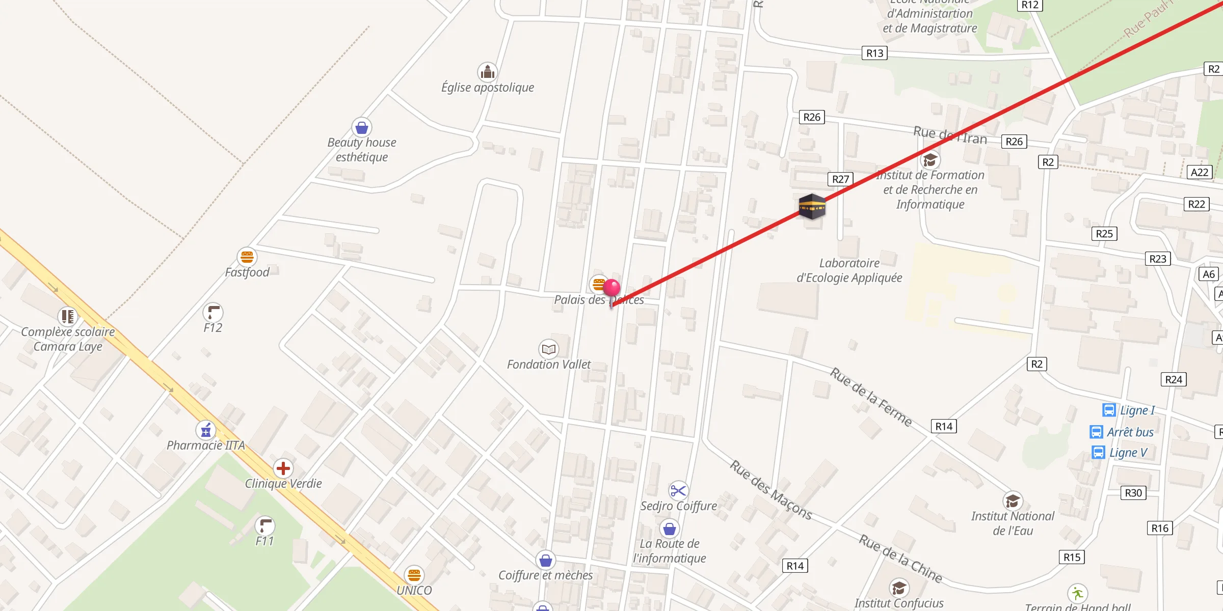 Carte de localisation : Mosquée Oumar Ibn Khattab
