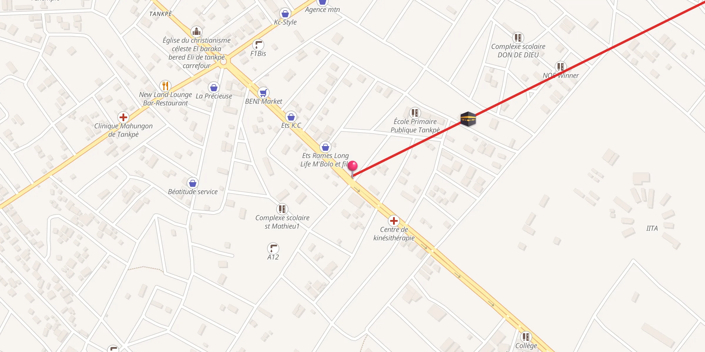 Carte de localisation : Mosquée Ya Allahou