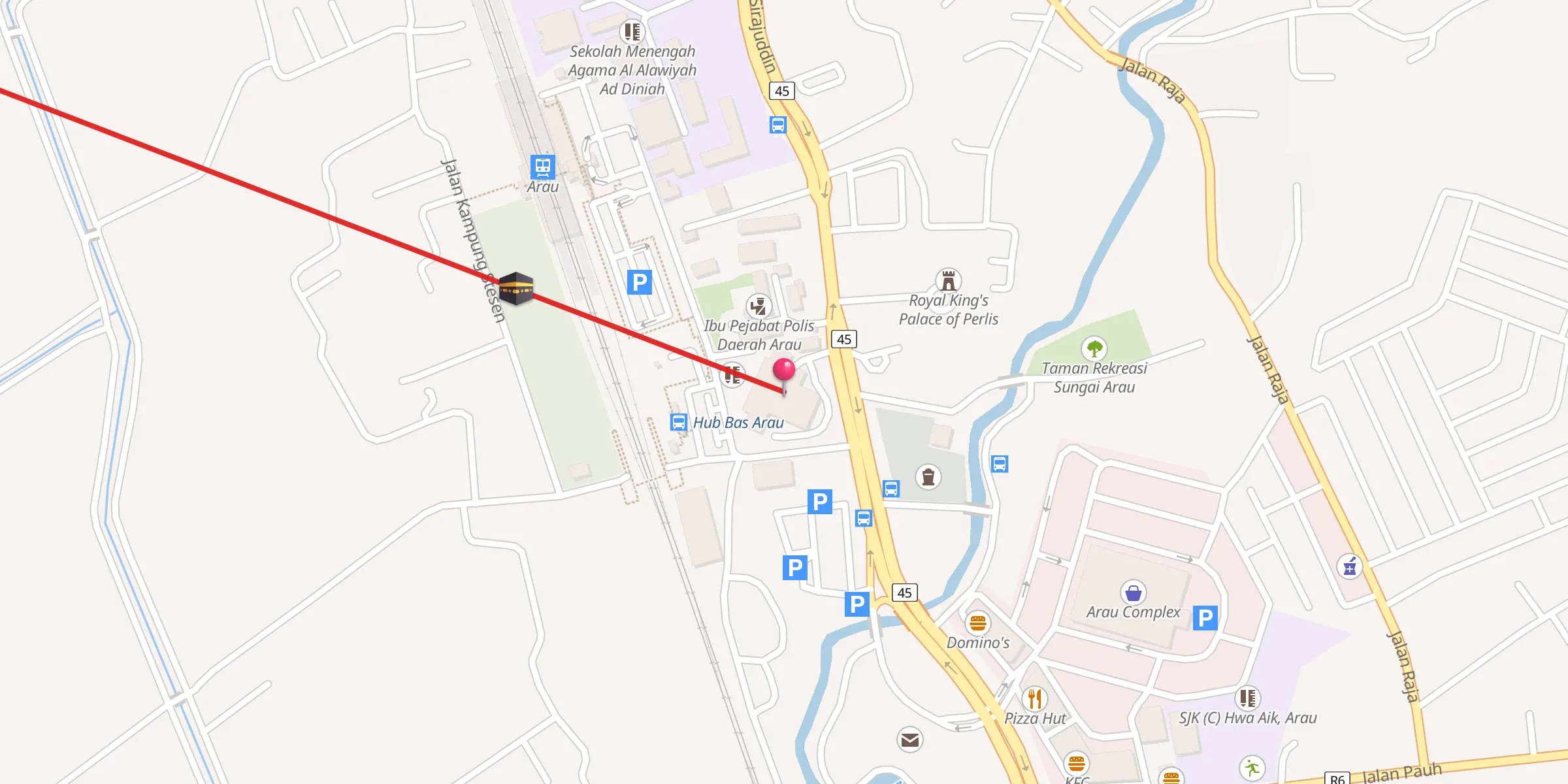 Carte de localisation : Masjid Negeri Arau