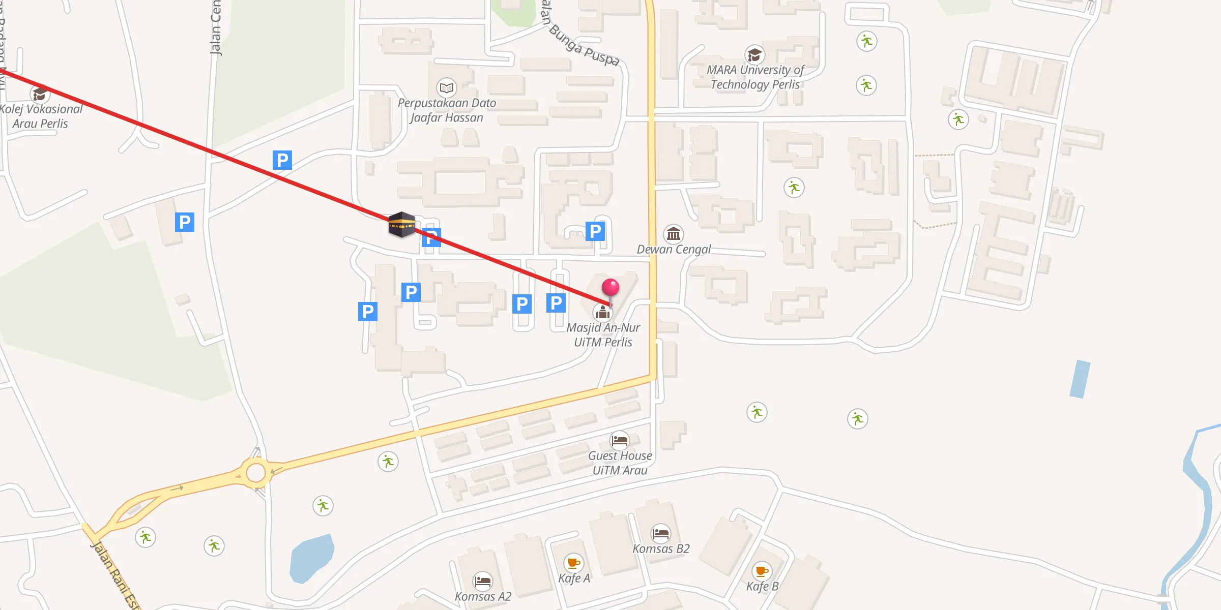 Carte de localisation : Masjid An-Nur UiTM Perlis