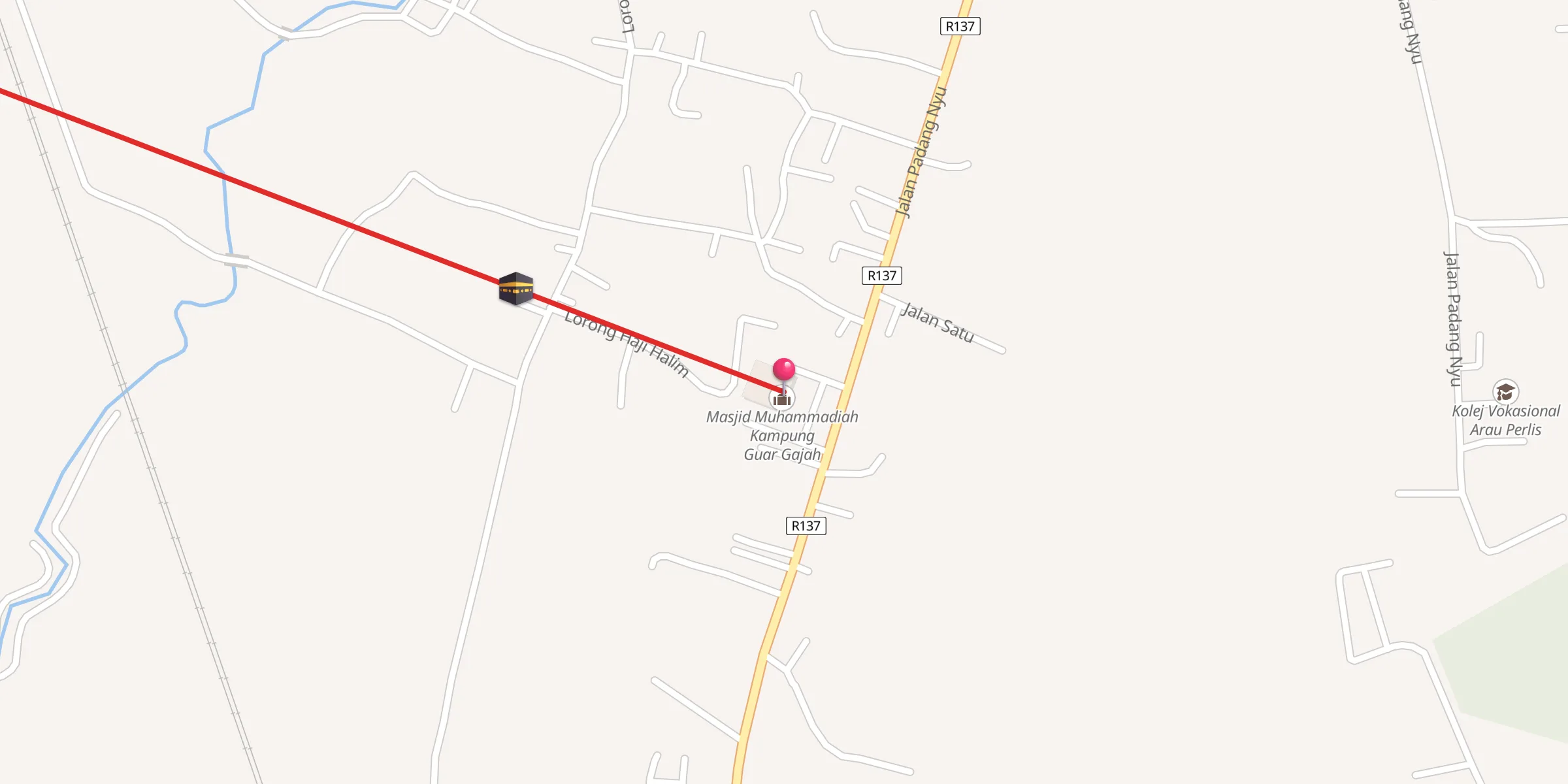 Carte de localisation : Masjid Muhammadiah Kampung Guar Gajah