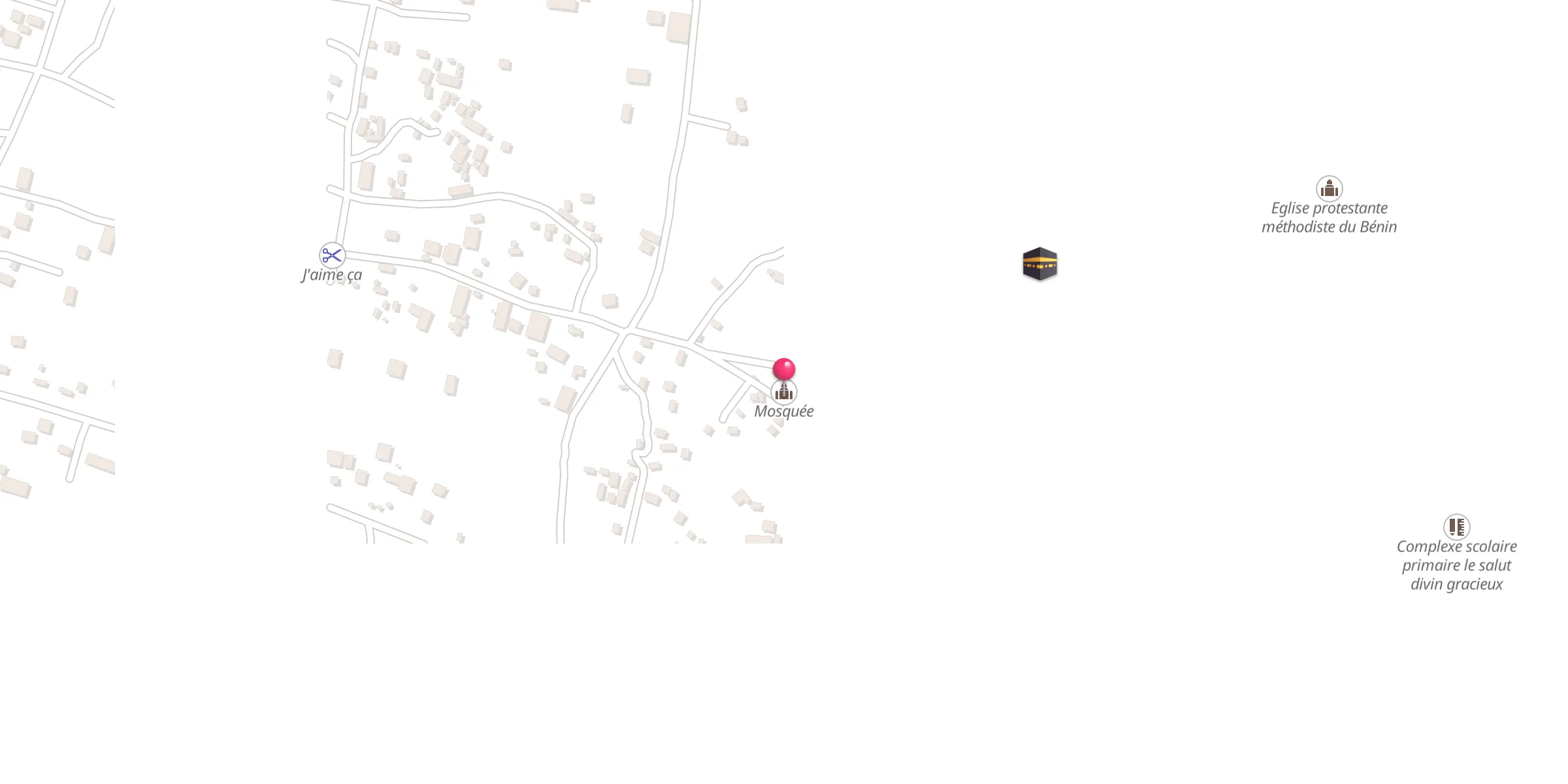Carte de localisation : Mosquée