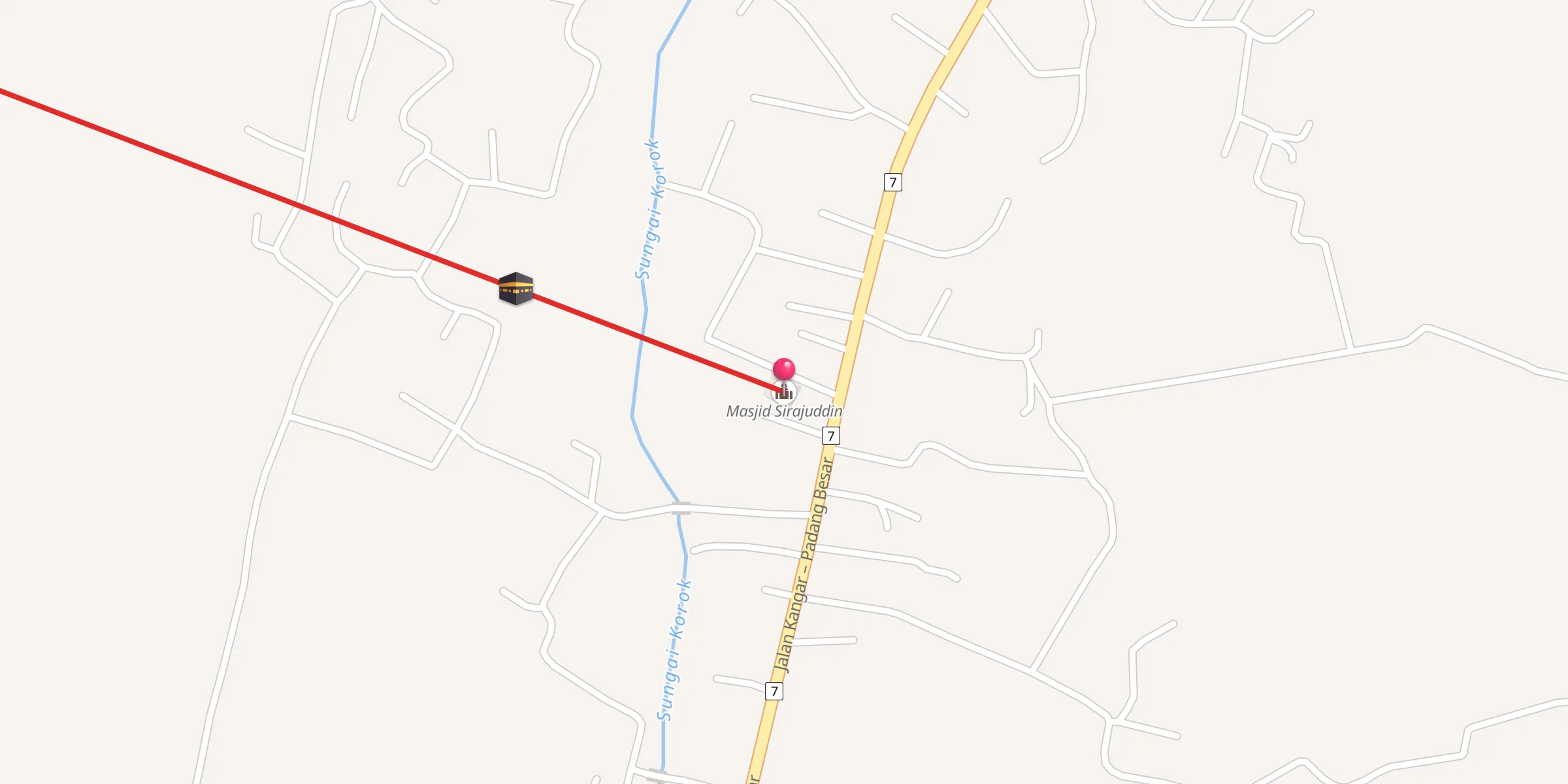 Carte de localisation : Masjid Sirajuddin