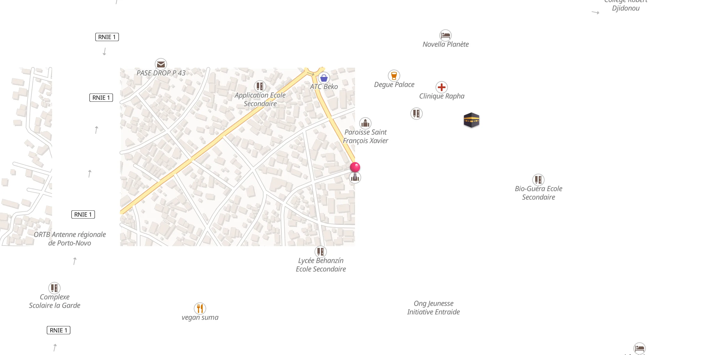 Carte de localisation : Mosquée