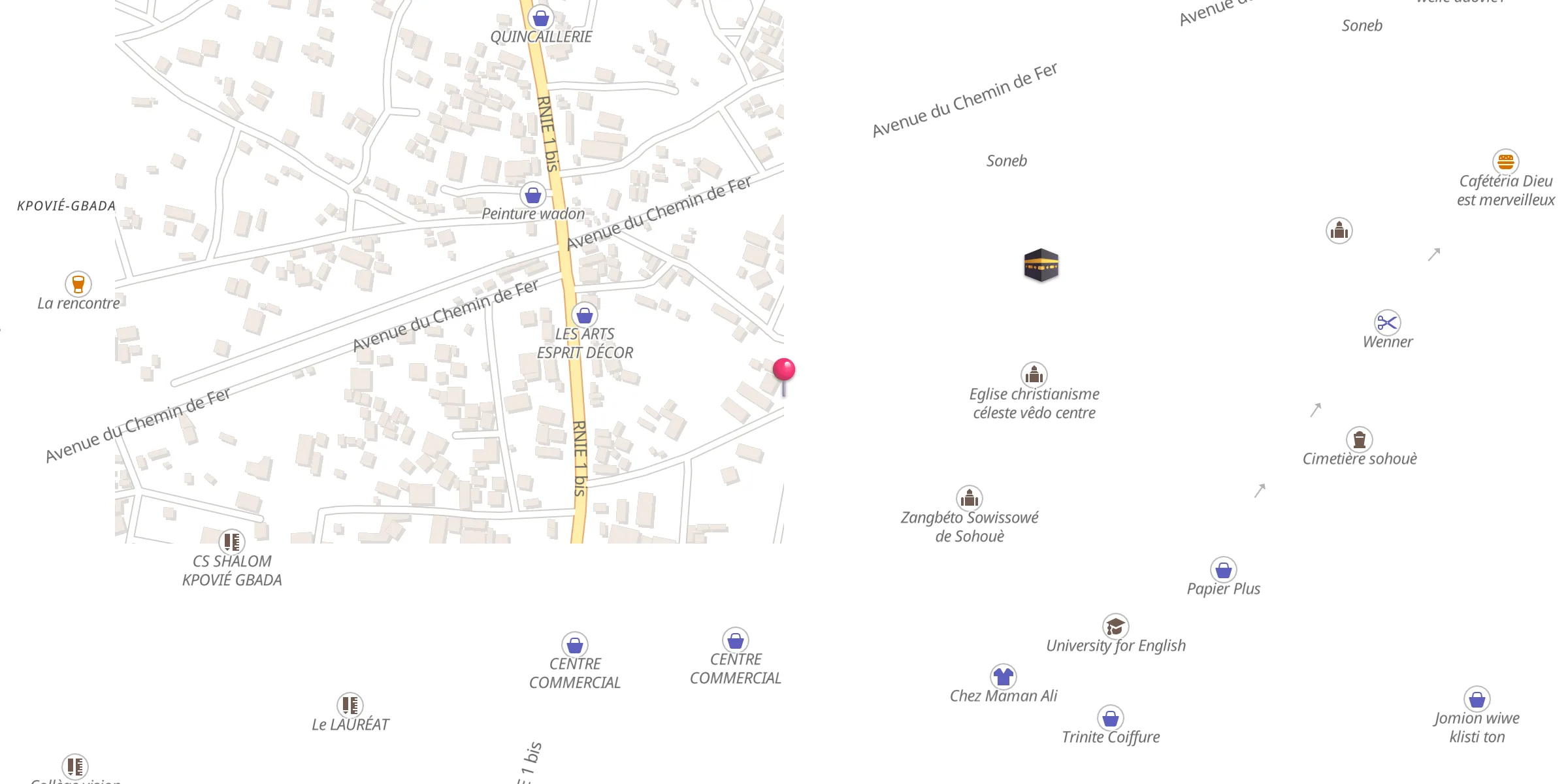 Carte de localisation : MOSQUÉE