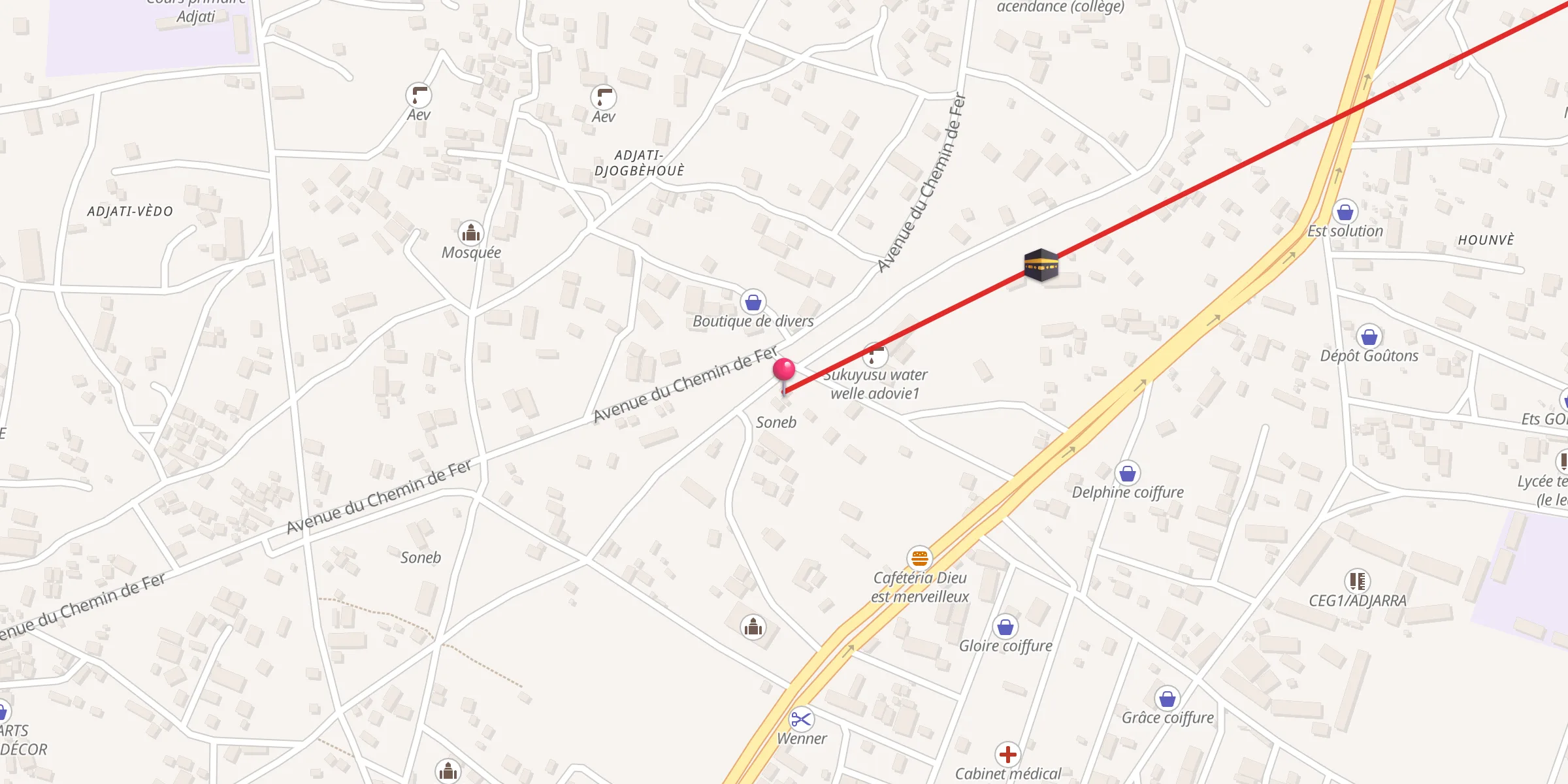 Carte de localisation : Mosquée oluwa ni chola