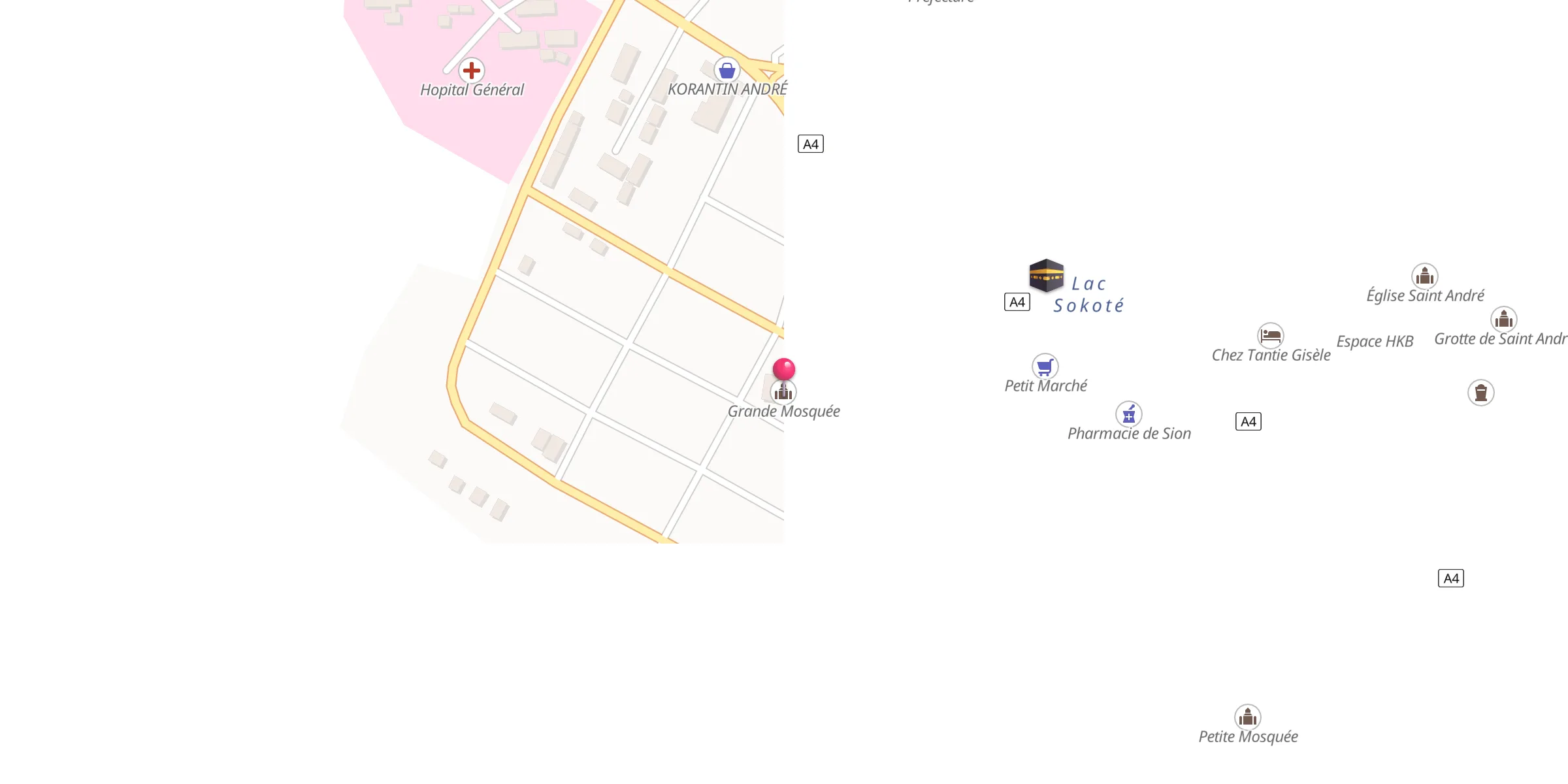 Carte de localisation : Grande Mosquée