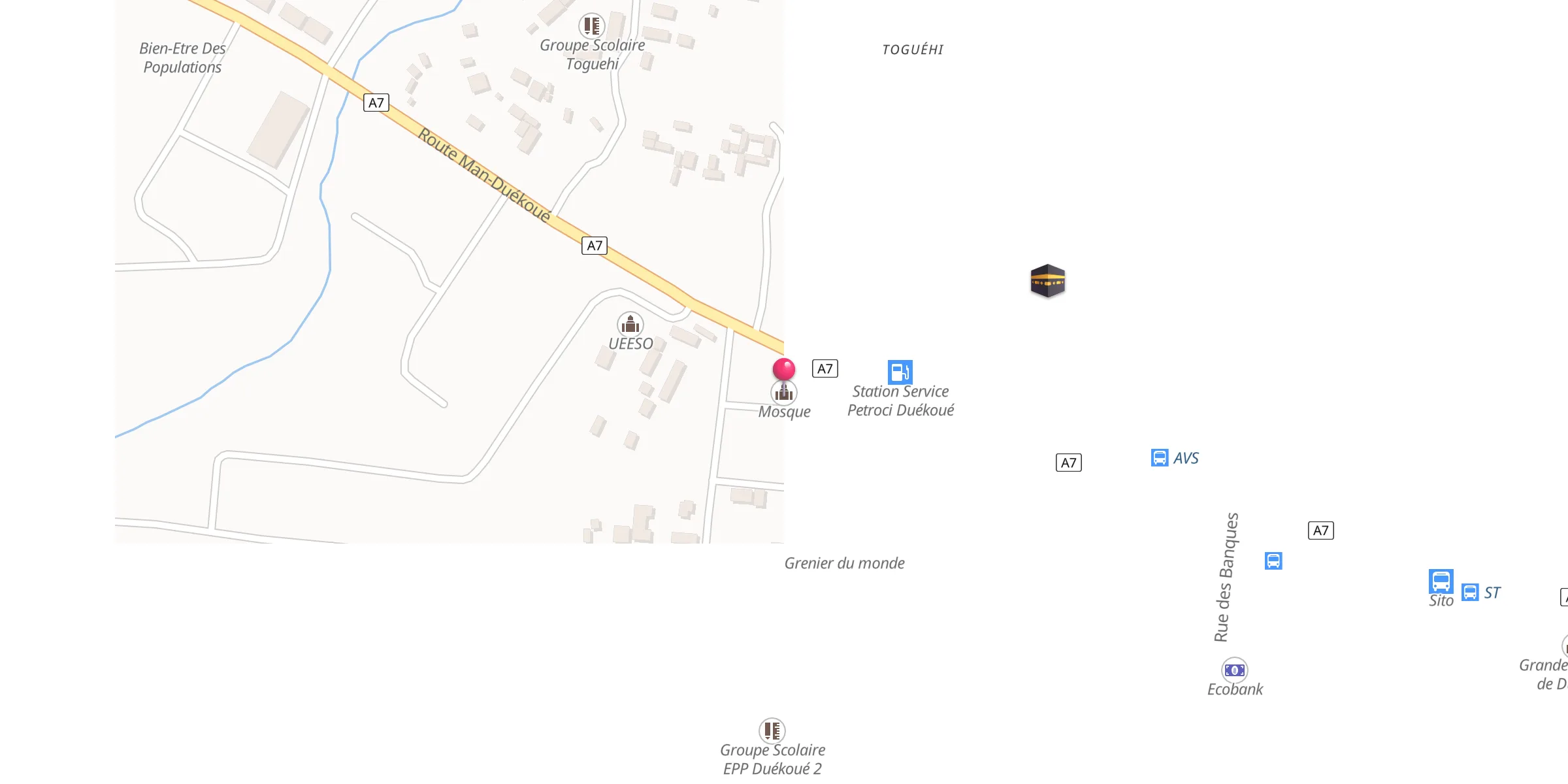 Carte de localisation : Mosque