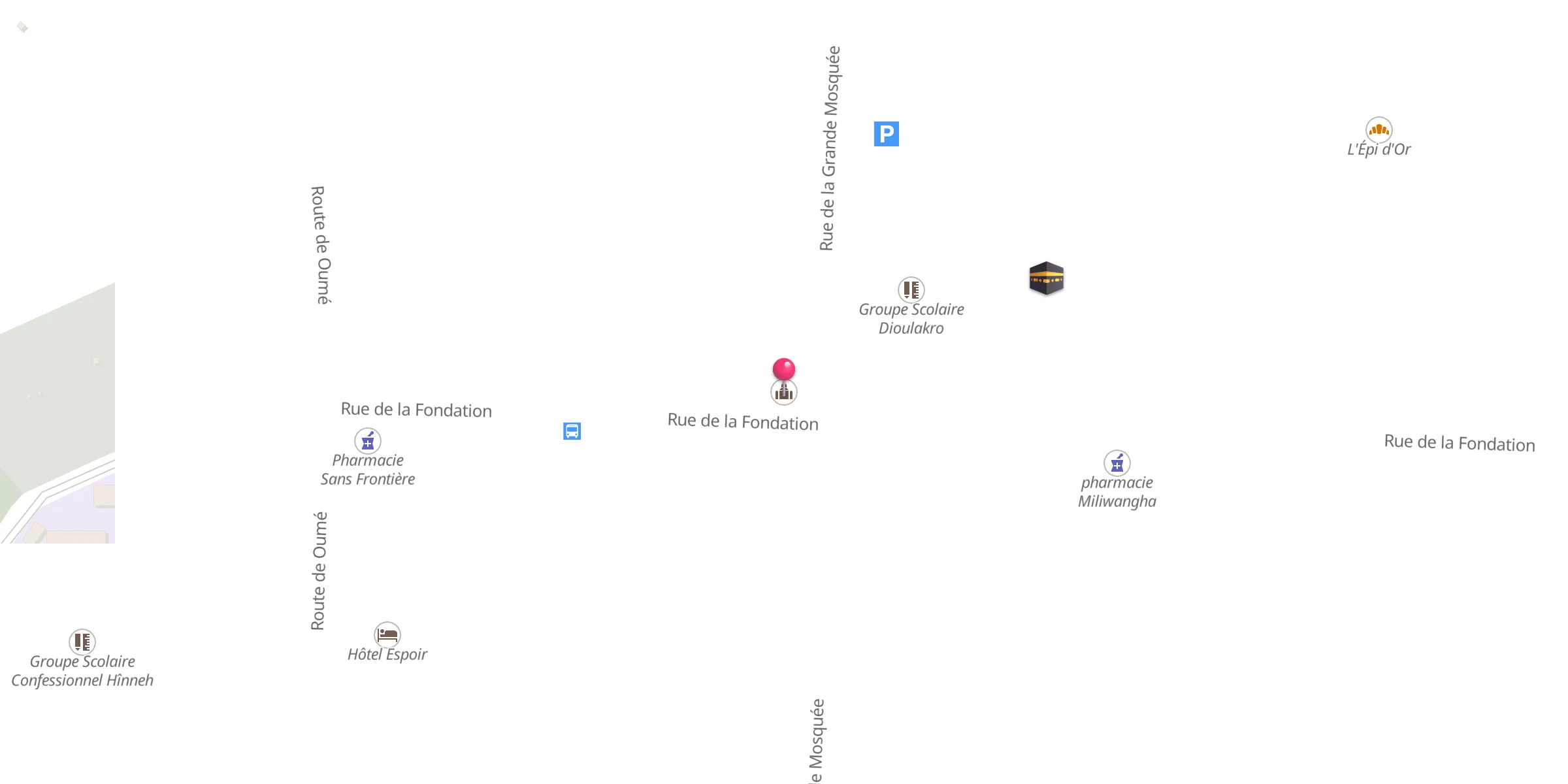 Carte de localisation : Mosquée