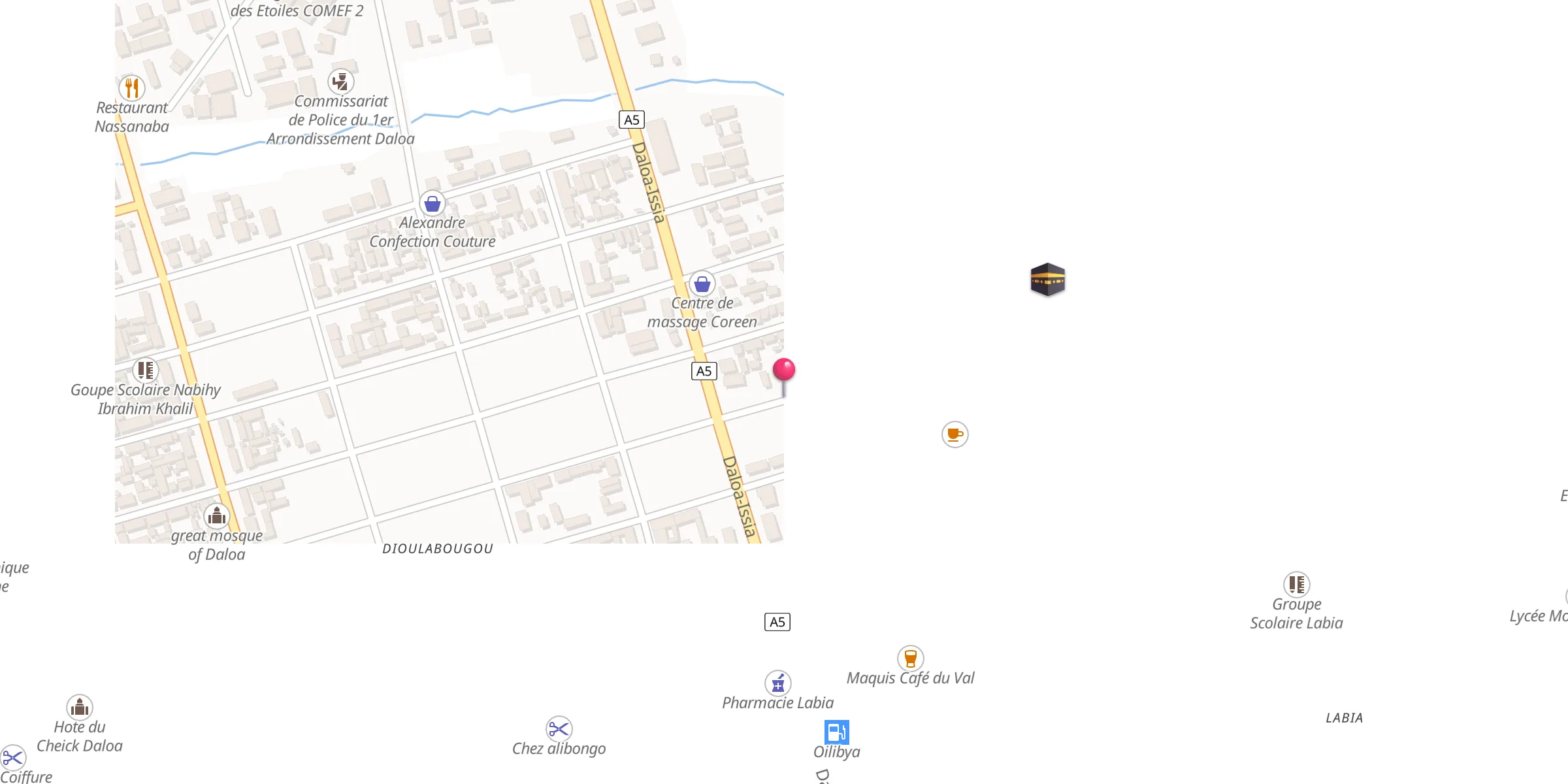 Carte de localisation : Mosquée