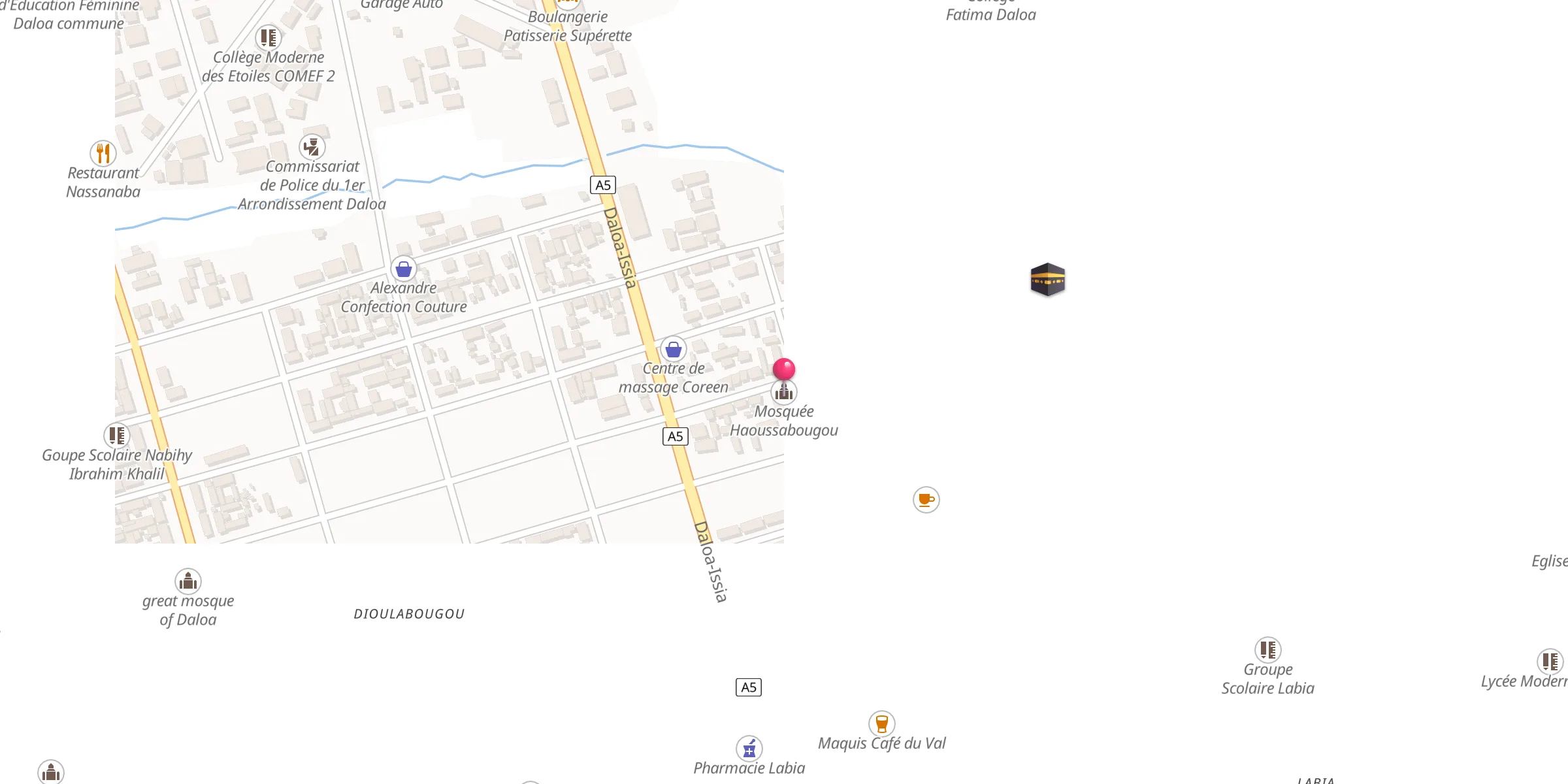 Carte de localisation : Mosquée Haoussabougou