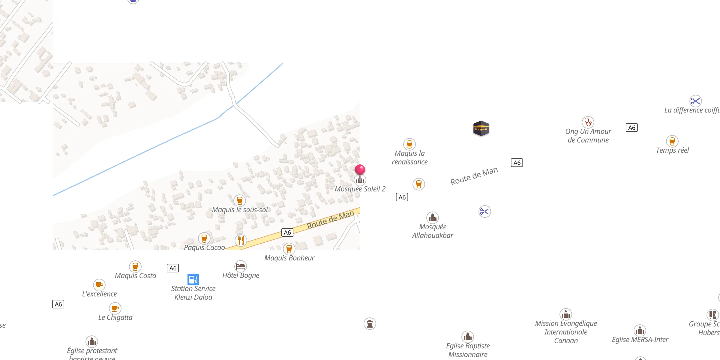 Carte de localisation : Mosquée Soleil 2