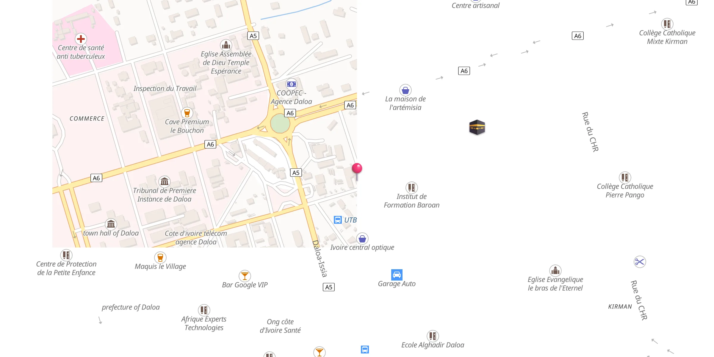 Carte de localisation : Mosquée