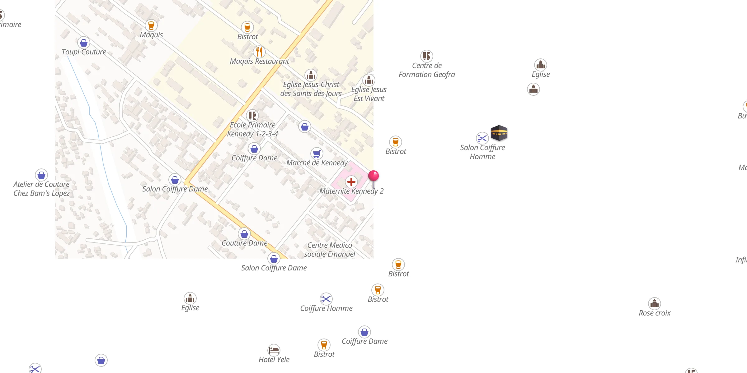 Carte de localisation : Mosquée Kennedy 2