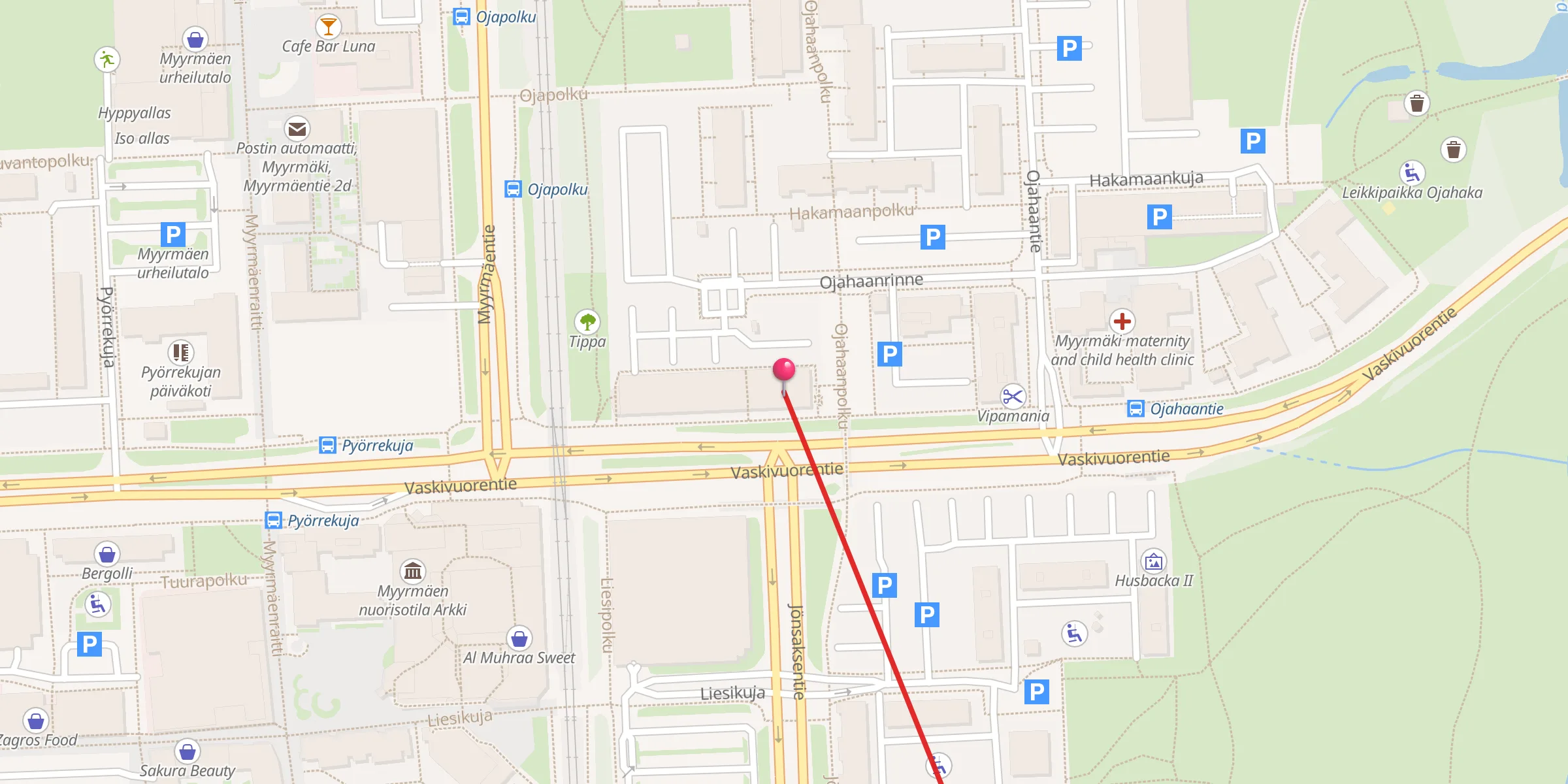 Carte de localisation : Vantaa Islamic Center