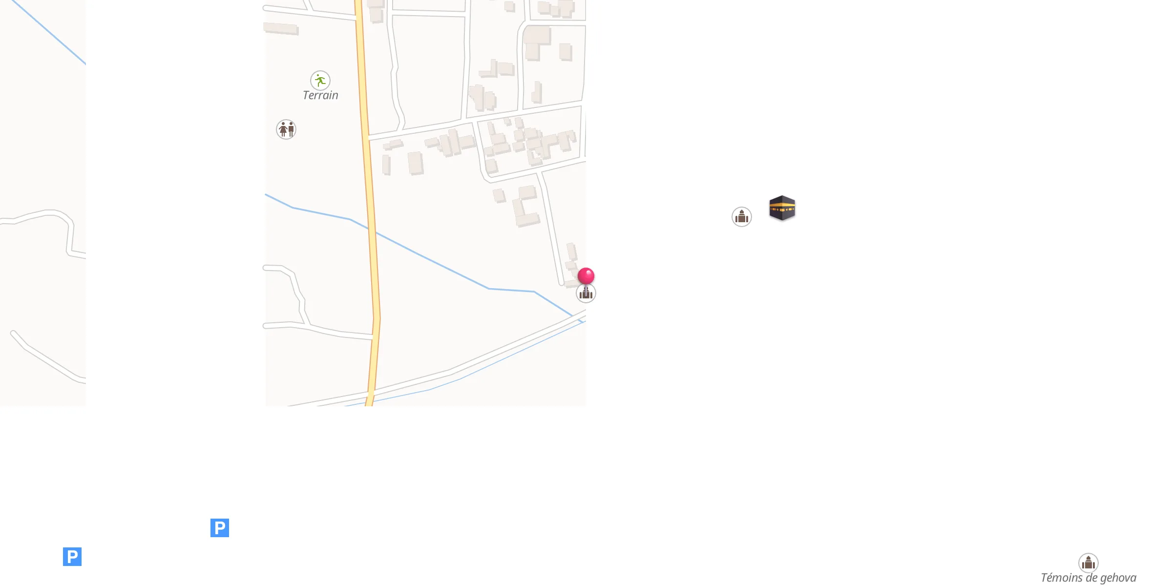 Carte de localisation : Mosquée