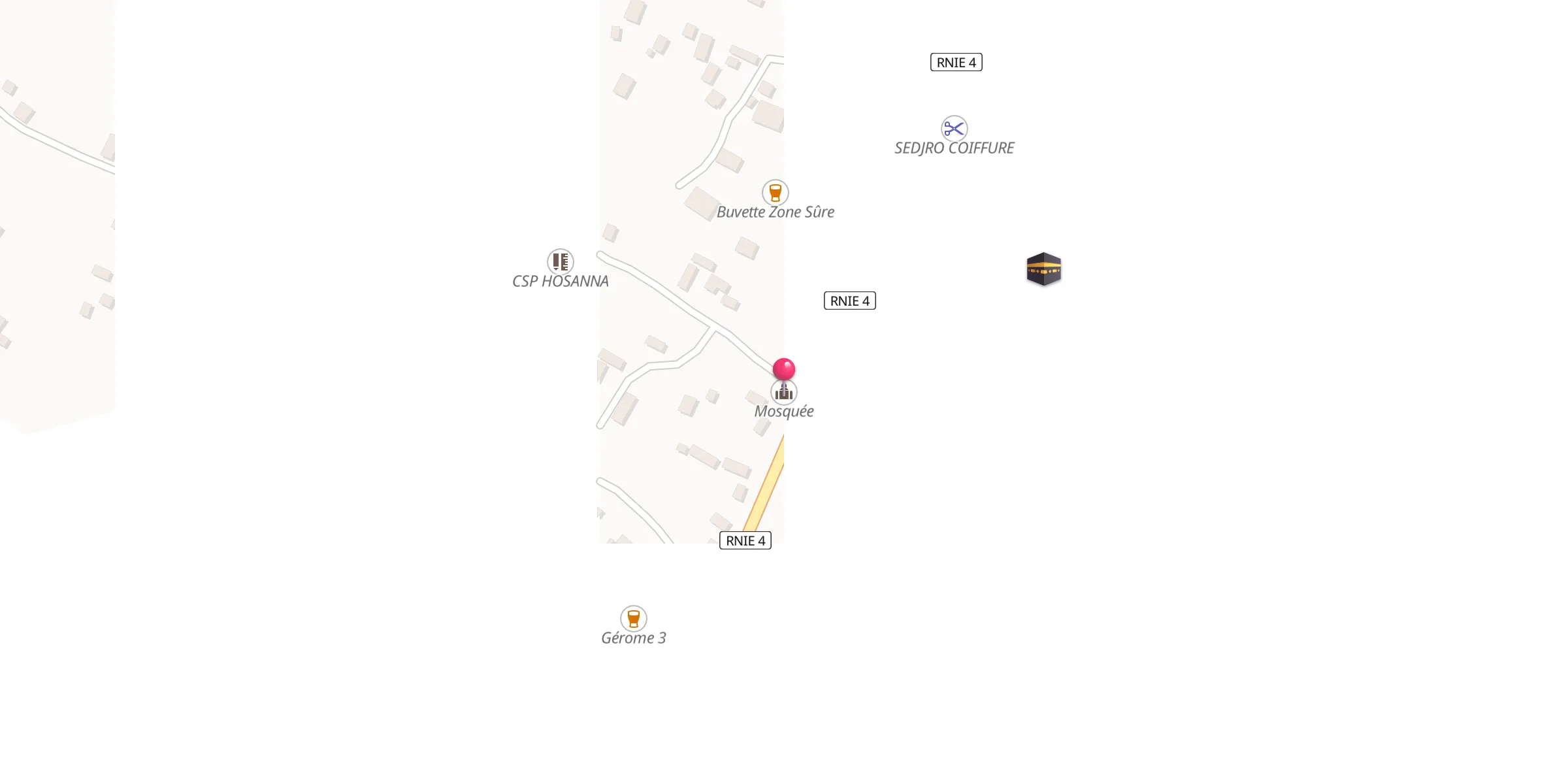 Carte de localisation : Mosquée