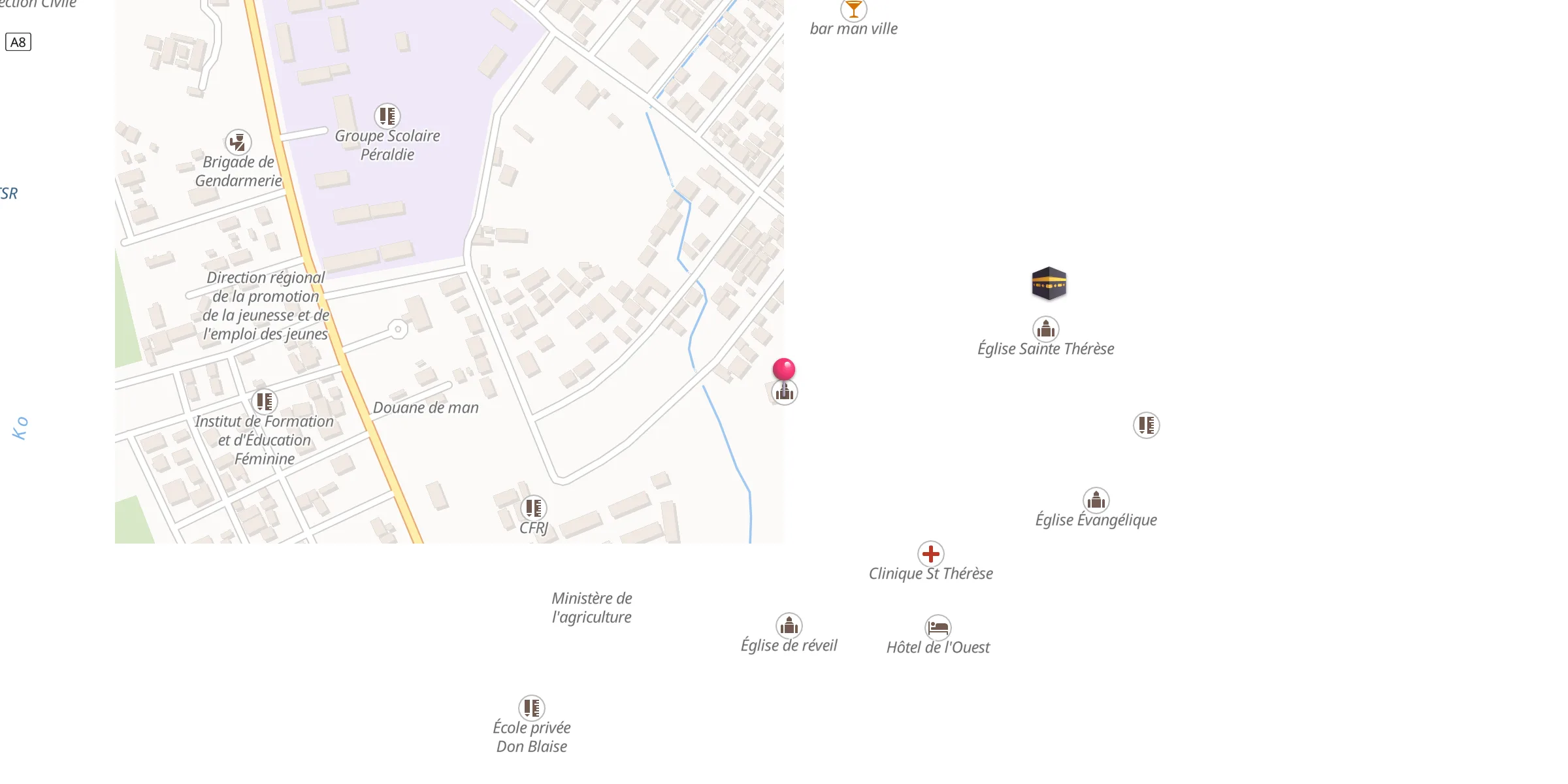 Carte de localisation : Mosquée