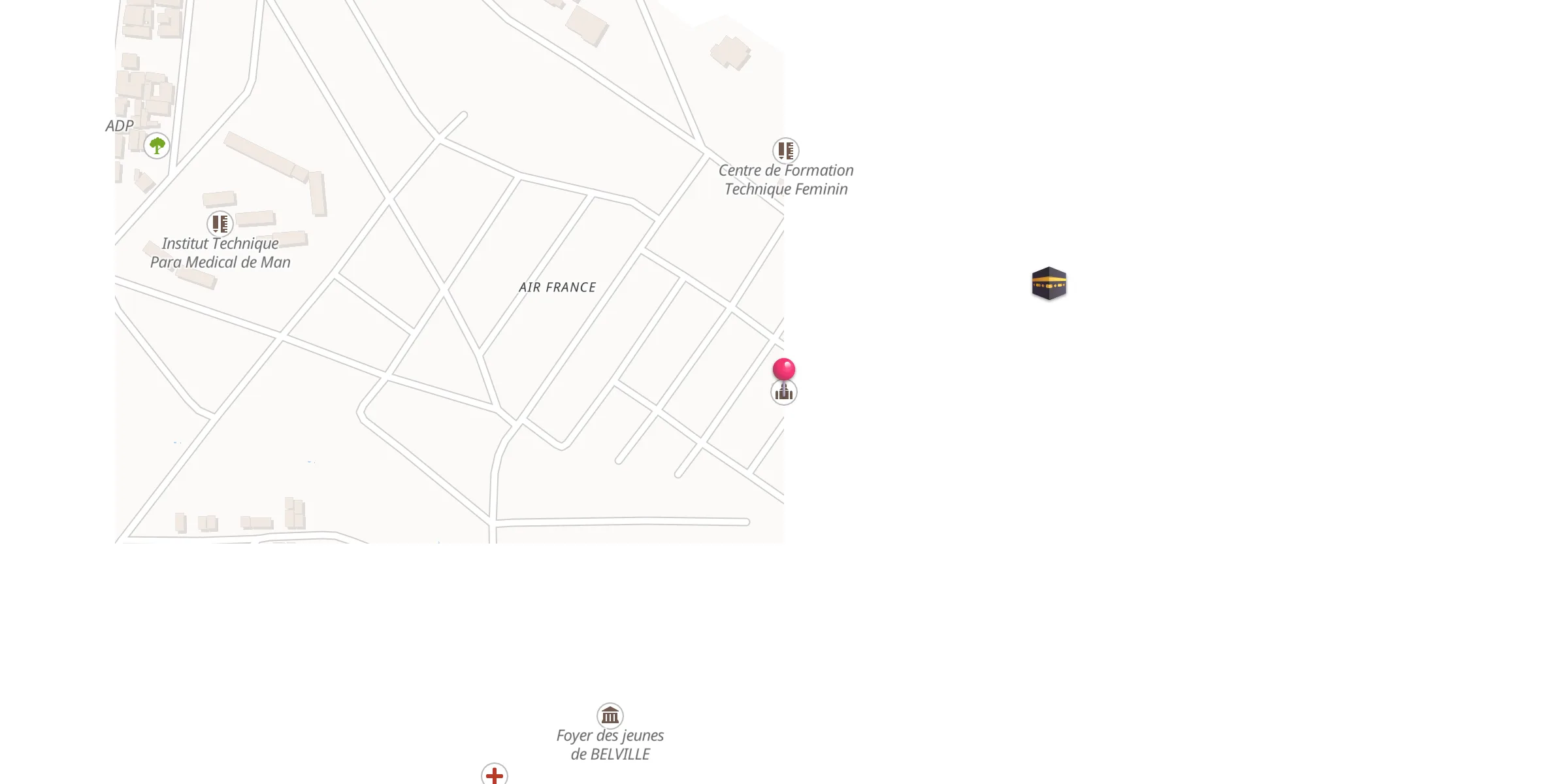 Carte de localisation : Mosquée