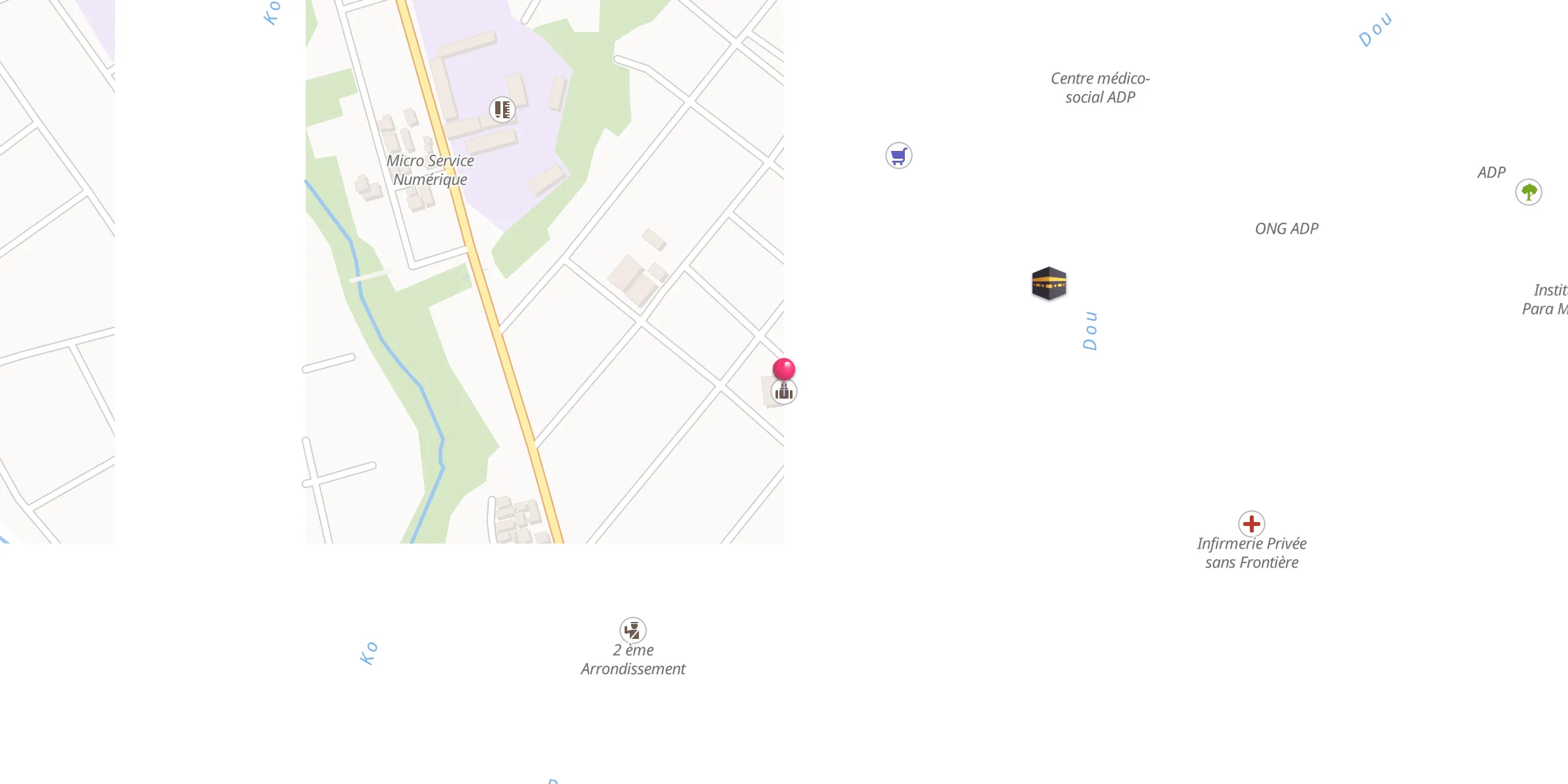Carte de localisation : Mosquée