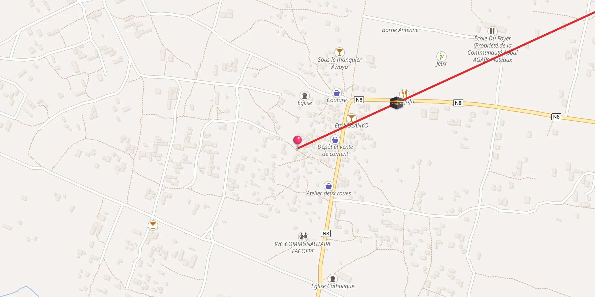 Carte de localisation : MOSQUÉE AWOYO