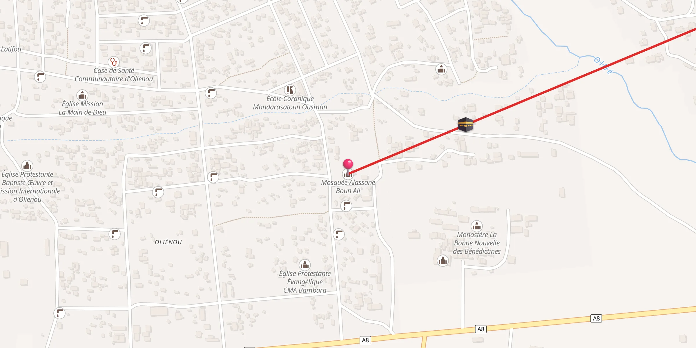 Carte de localisation : Mosquée Alassane Boun Ali