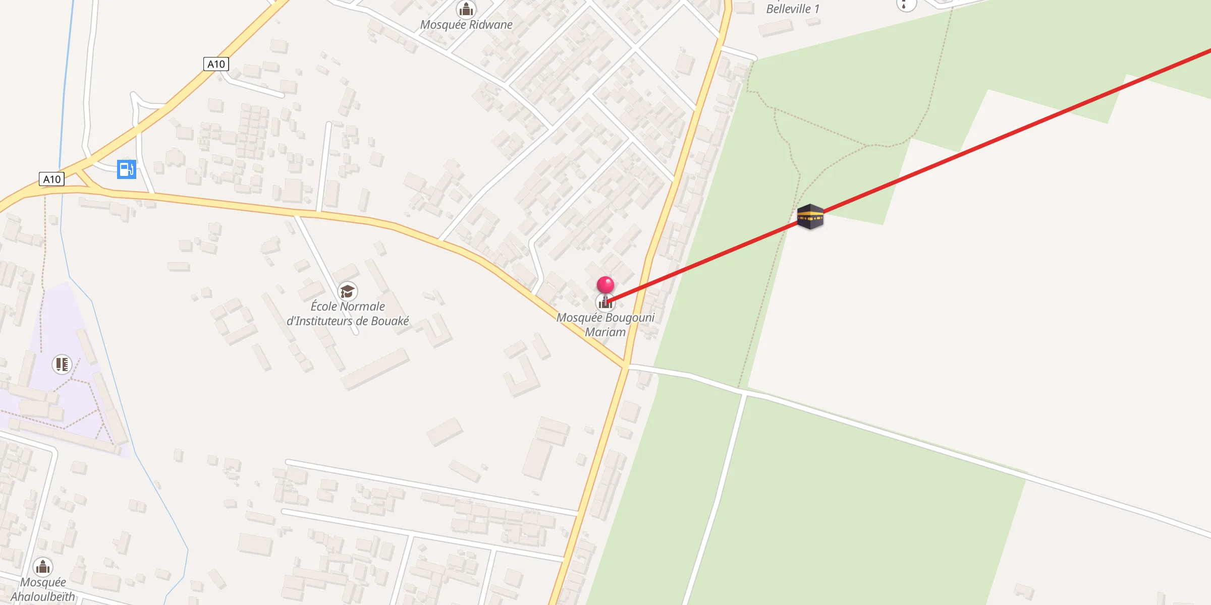 Carte de localisation : Mosquée Bougouni Mariam
