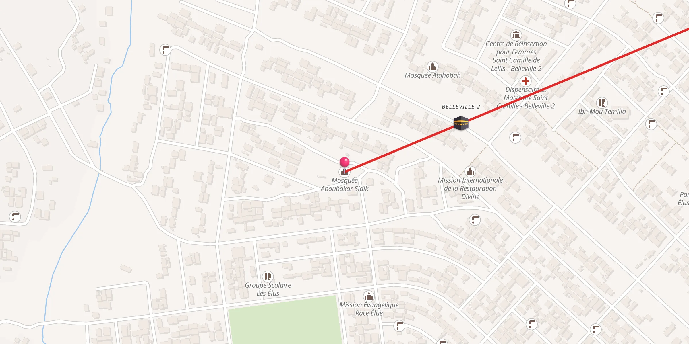 Carte de localisation : Mosquée Aboubakar Sidik