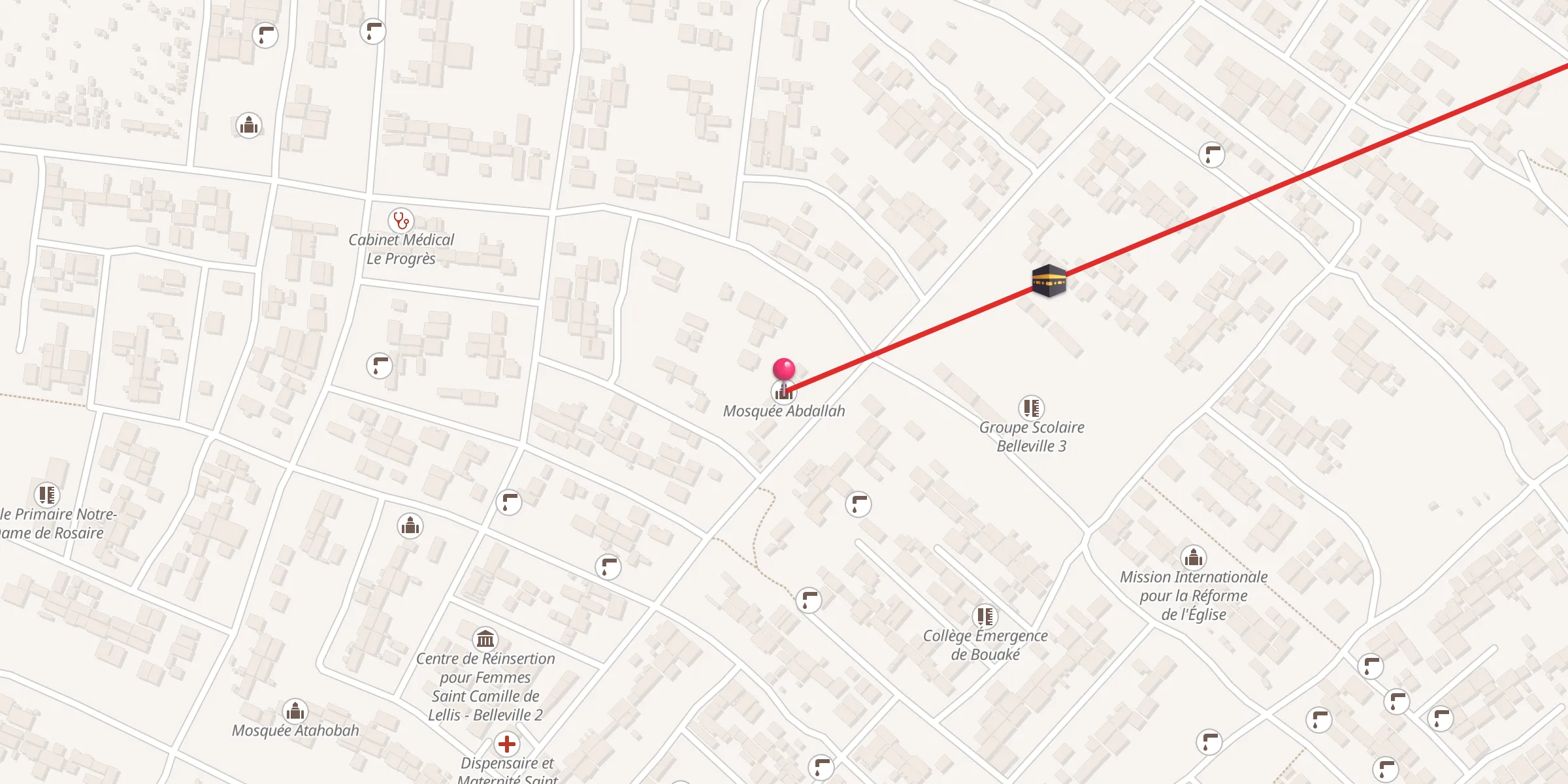 Carte de localisation : Mosquée Abdallah
