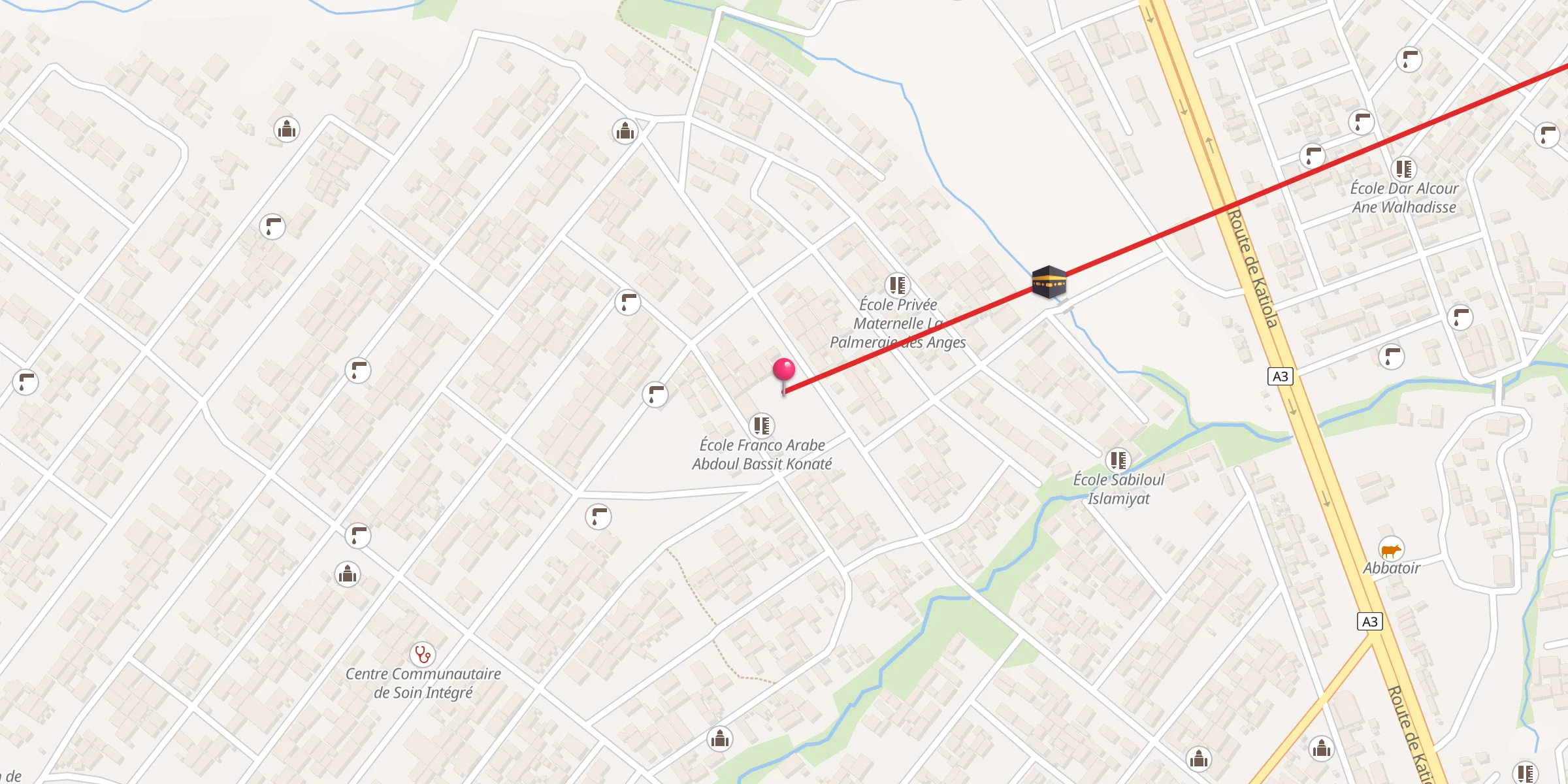 Carte de localisation : Mosquée Abdoul Bassit Konaté