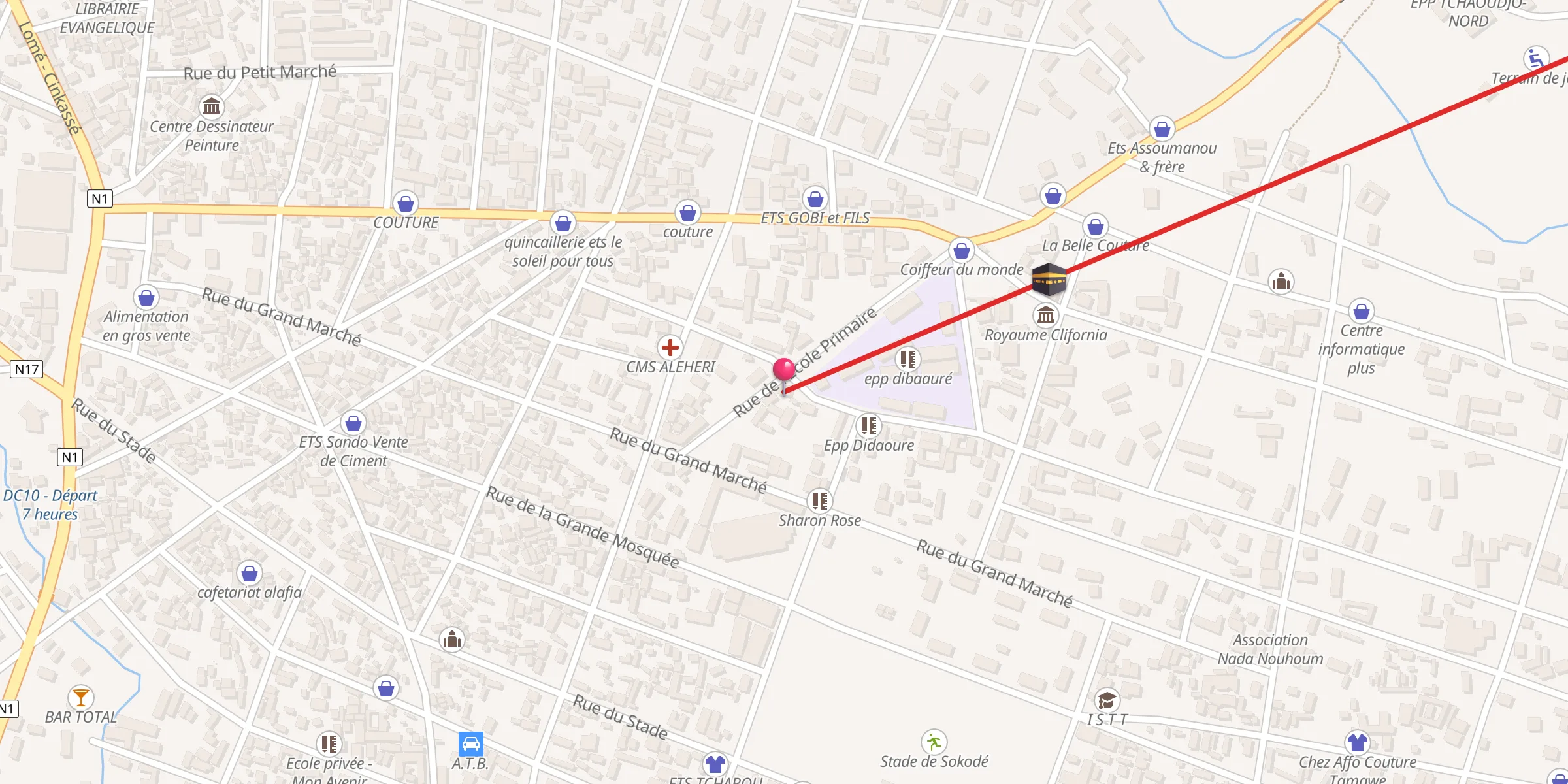 Carte de localisation : Mosquée