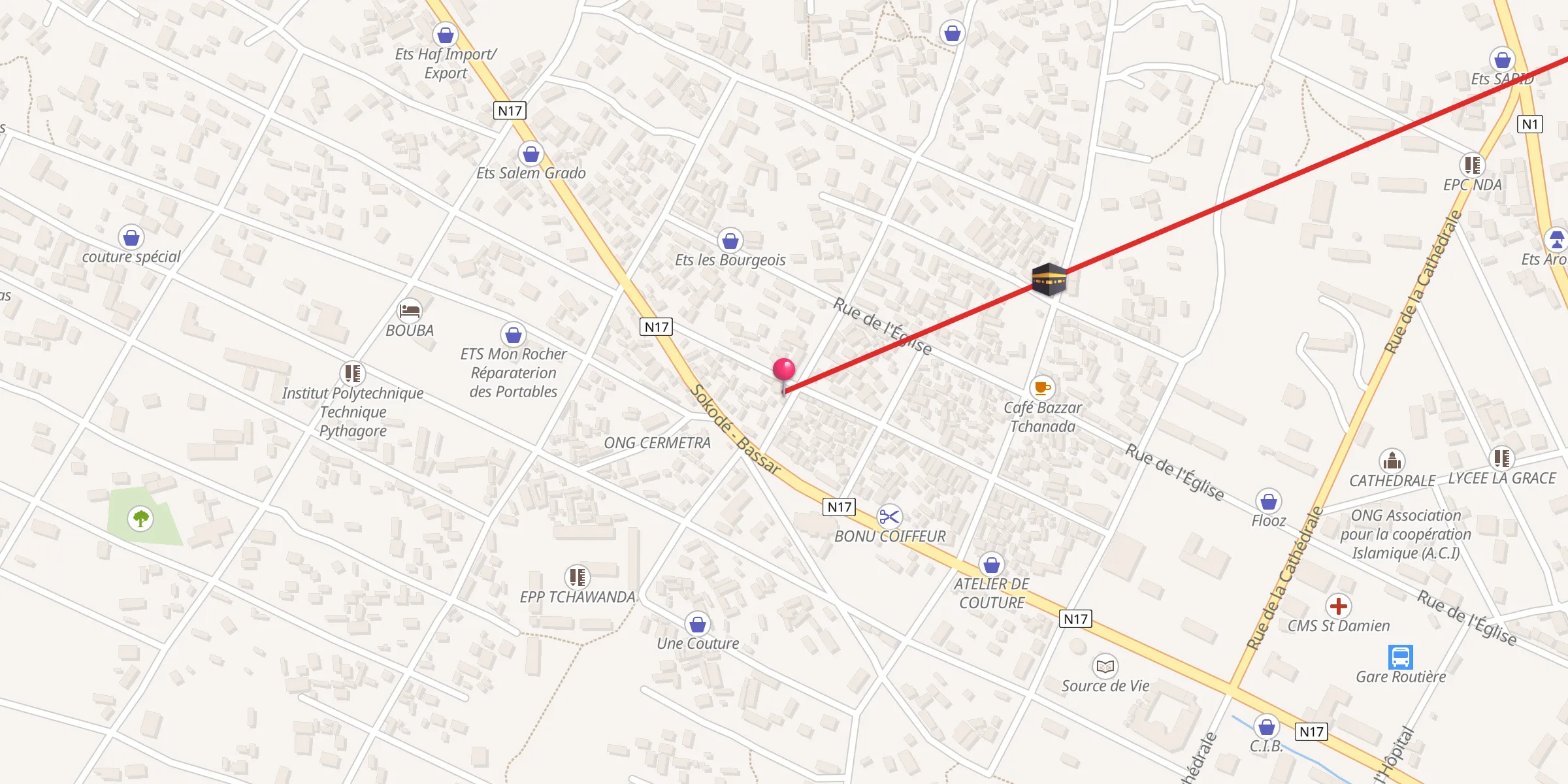 Carte de localisation : Mosquée