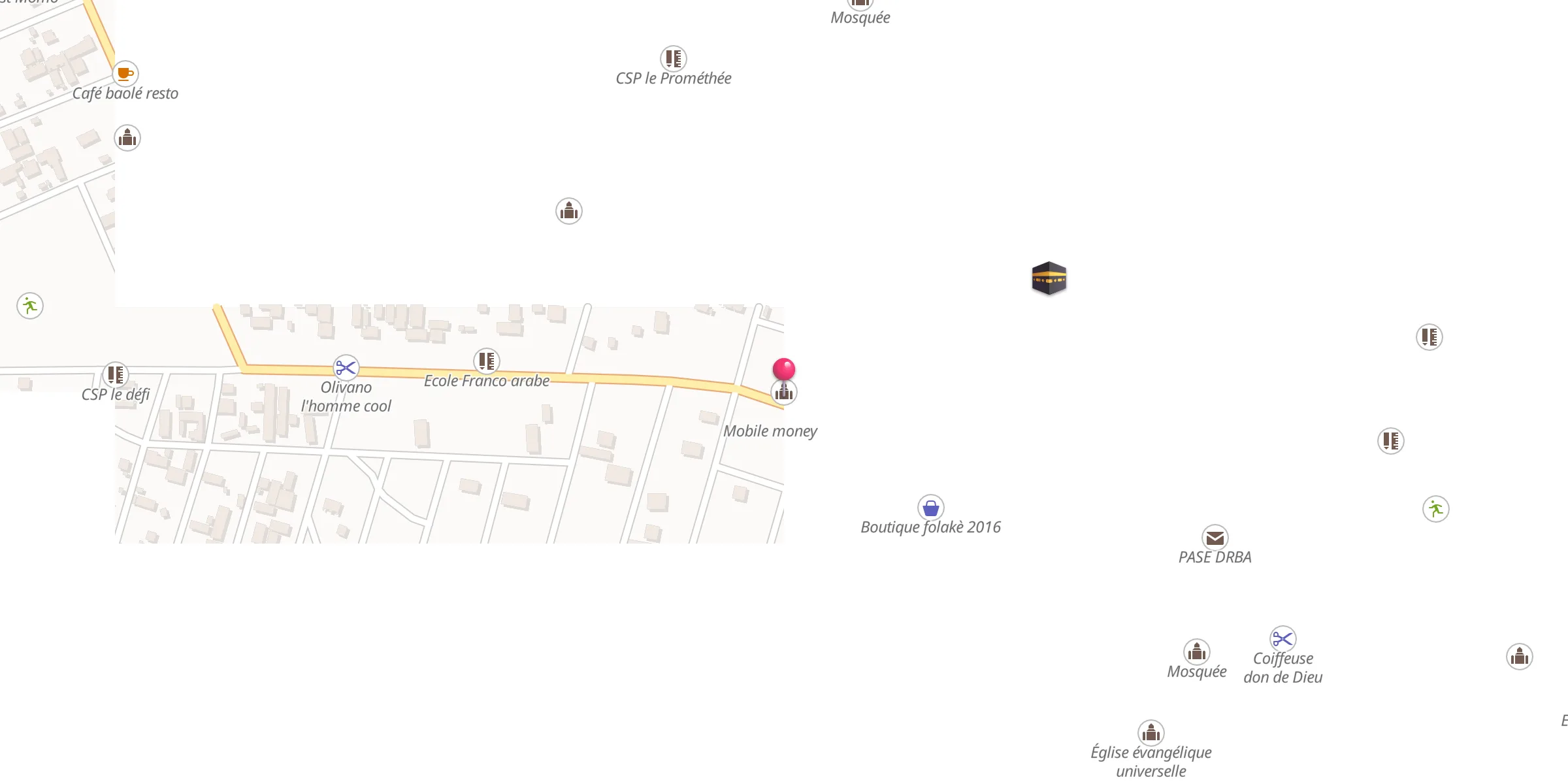 Carte de localisation : Mosquée