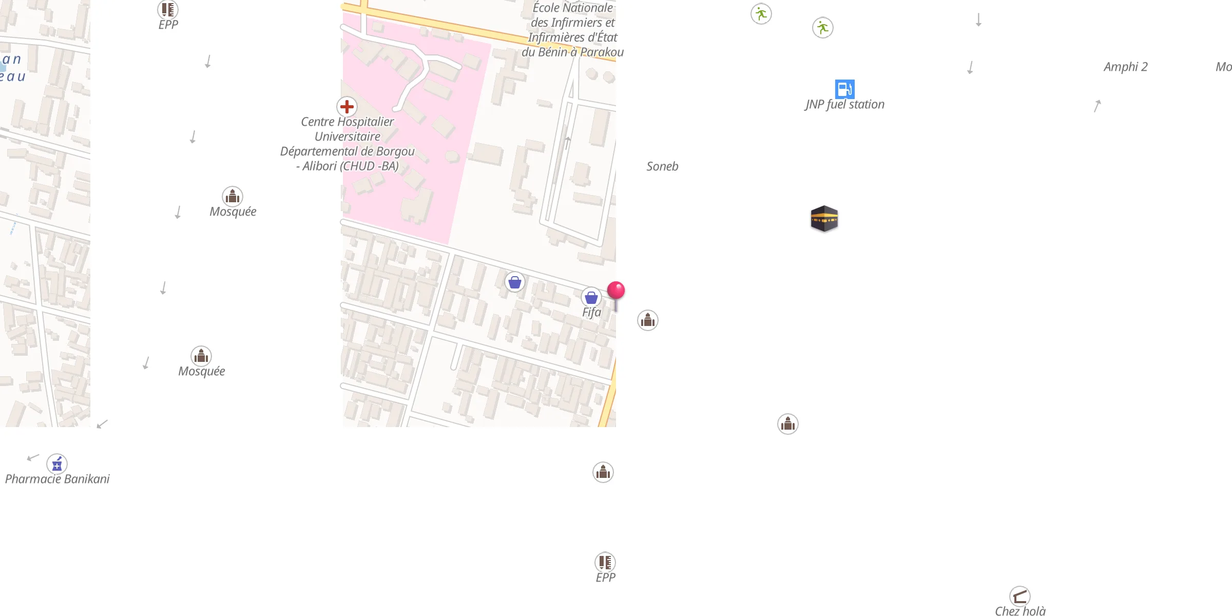 Carte de localisation : Mosquée