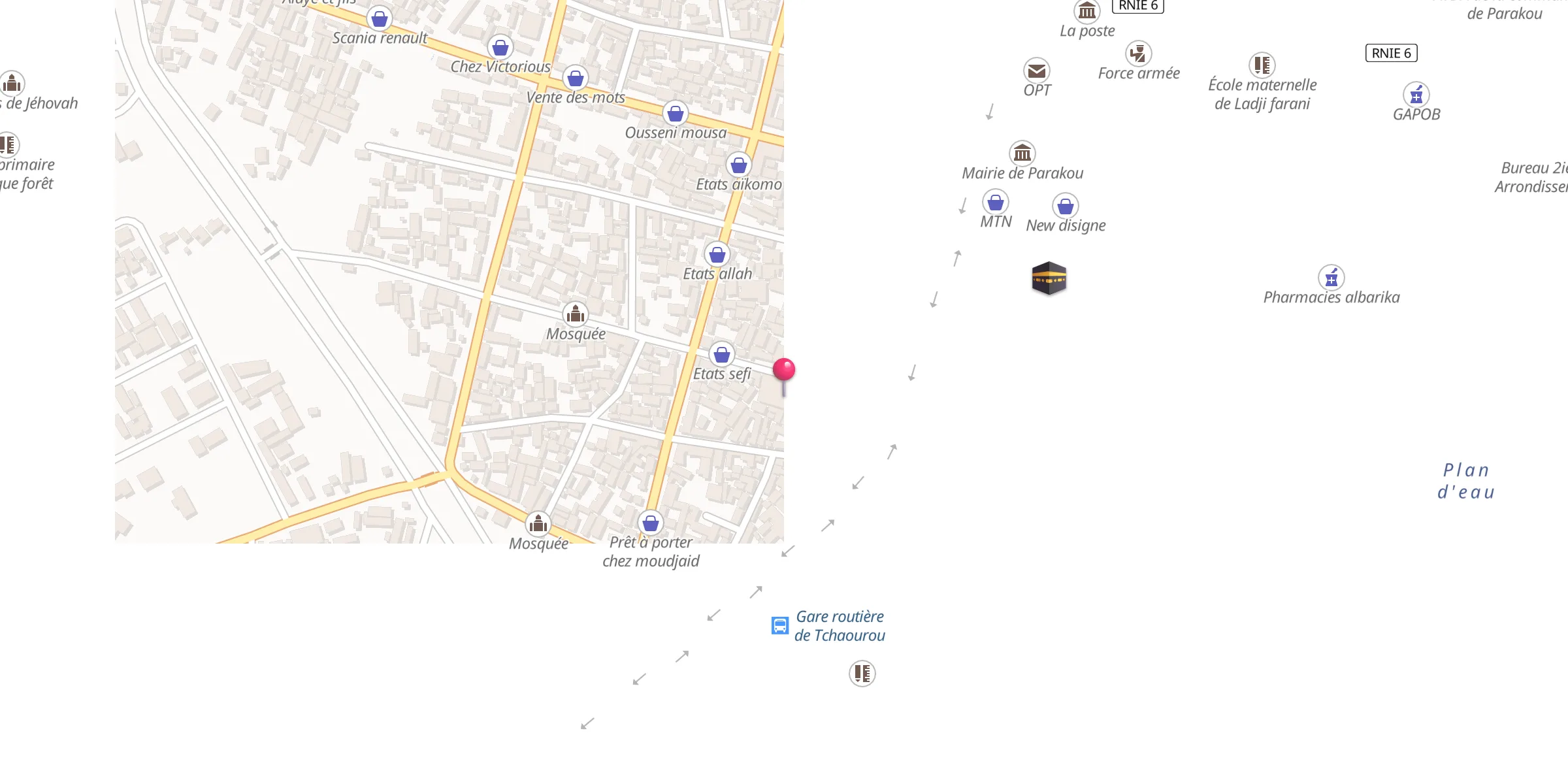 Carte de localisation : Mosquée