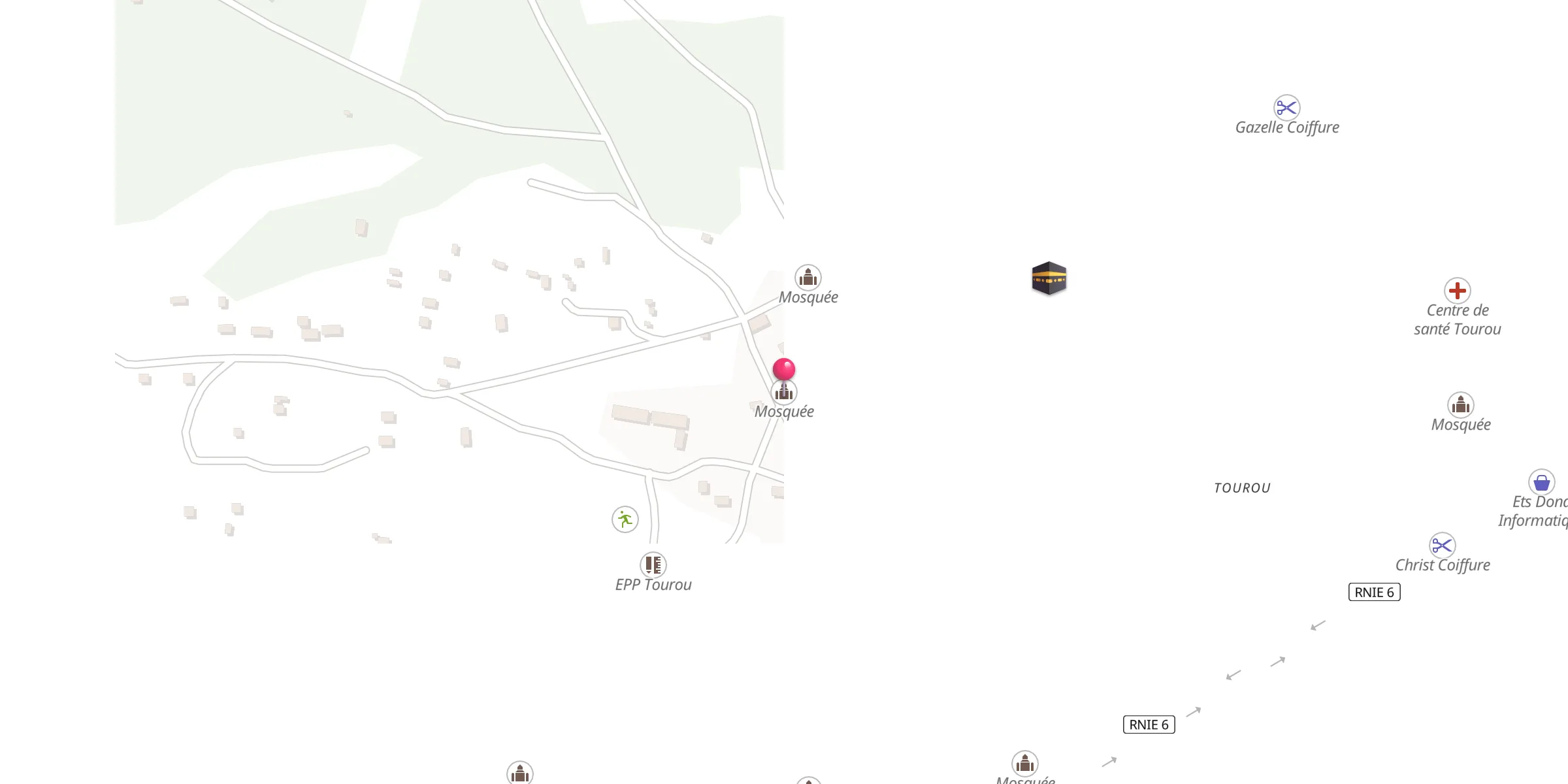 Carte de localisation : Mosquée