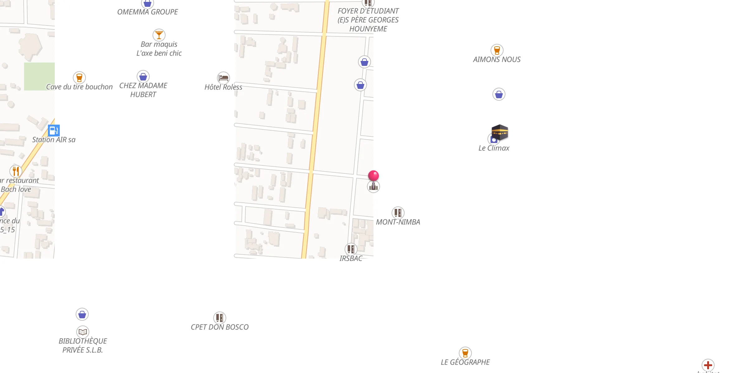 Carte de localisation : Mosquée