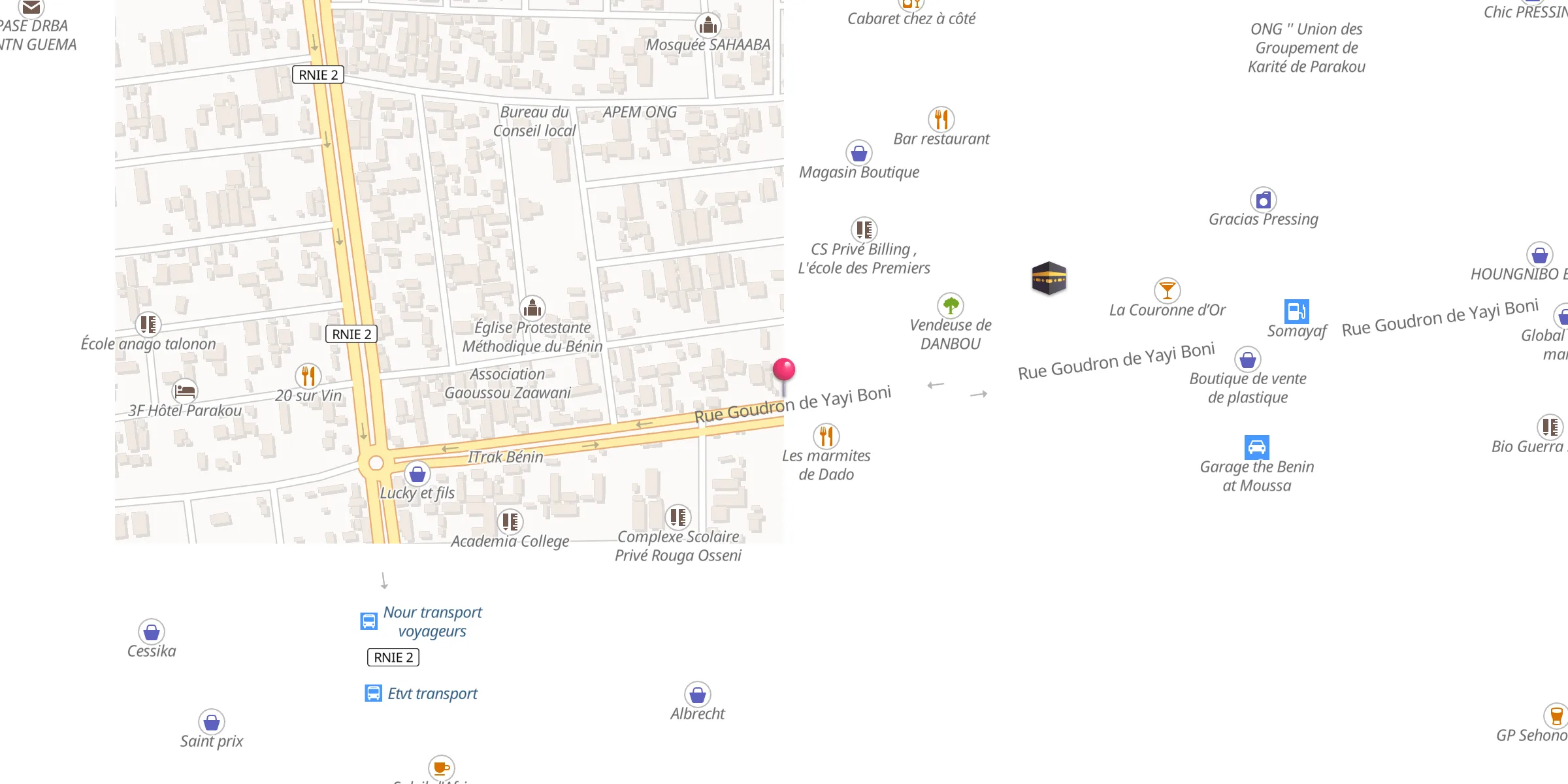 Carte de localisation : Mosquée