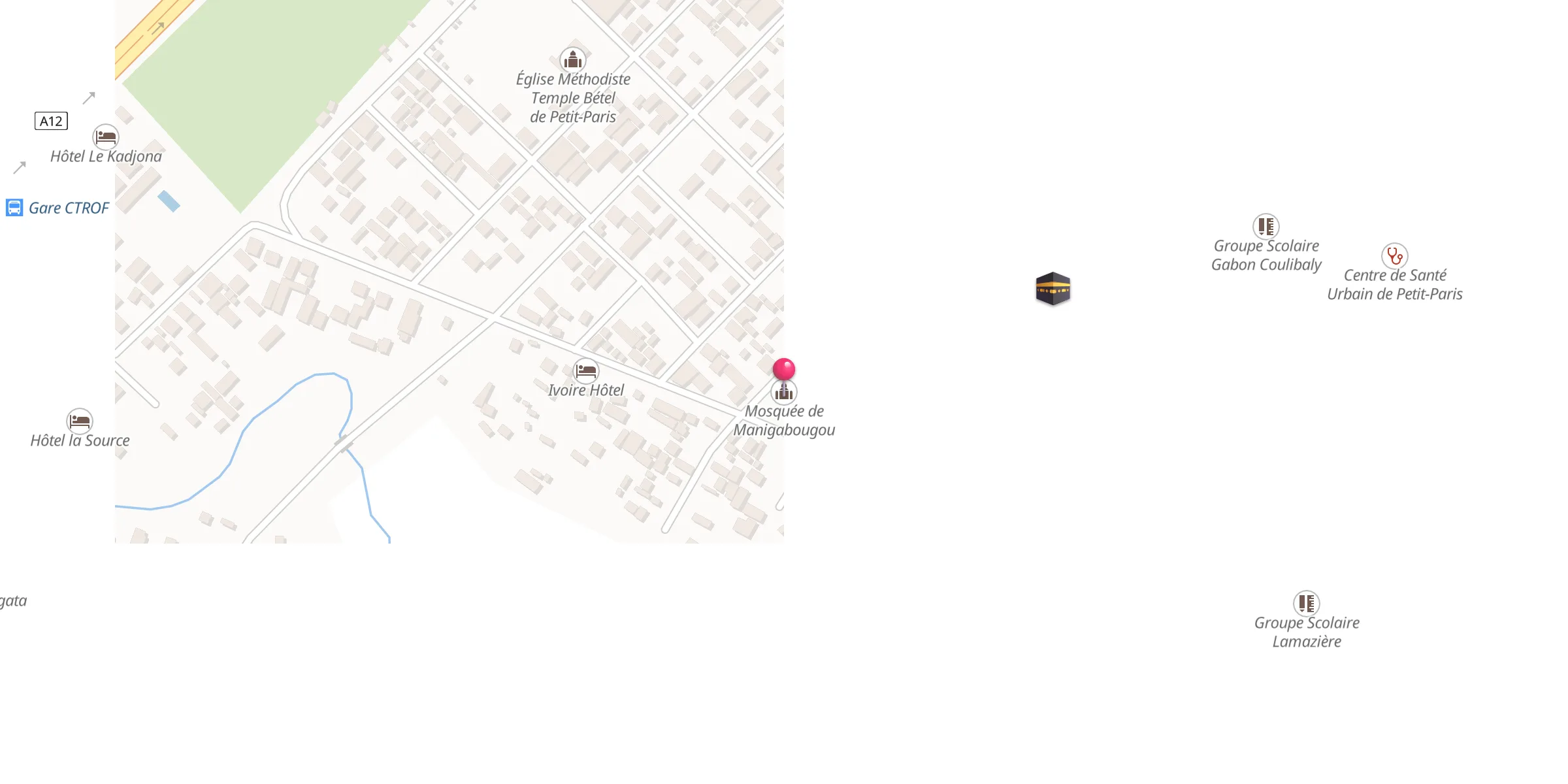 Carte de localisation : Mosquée de Manigabougou