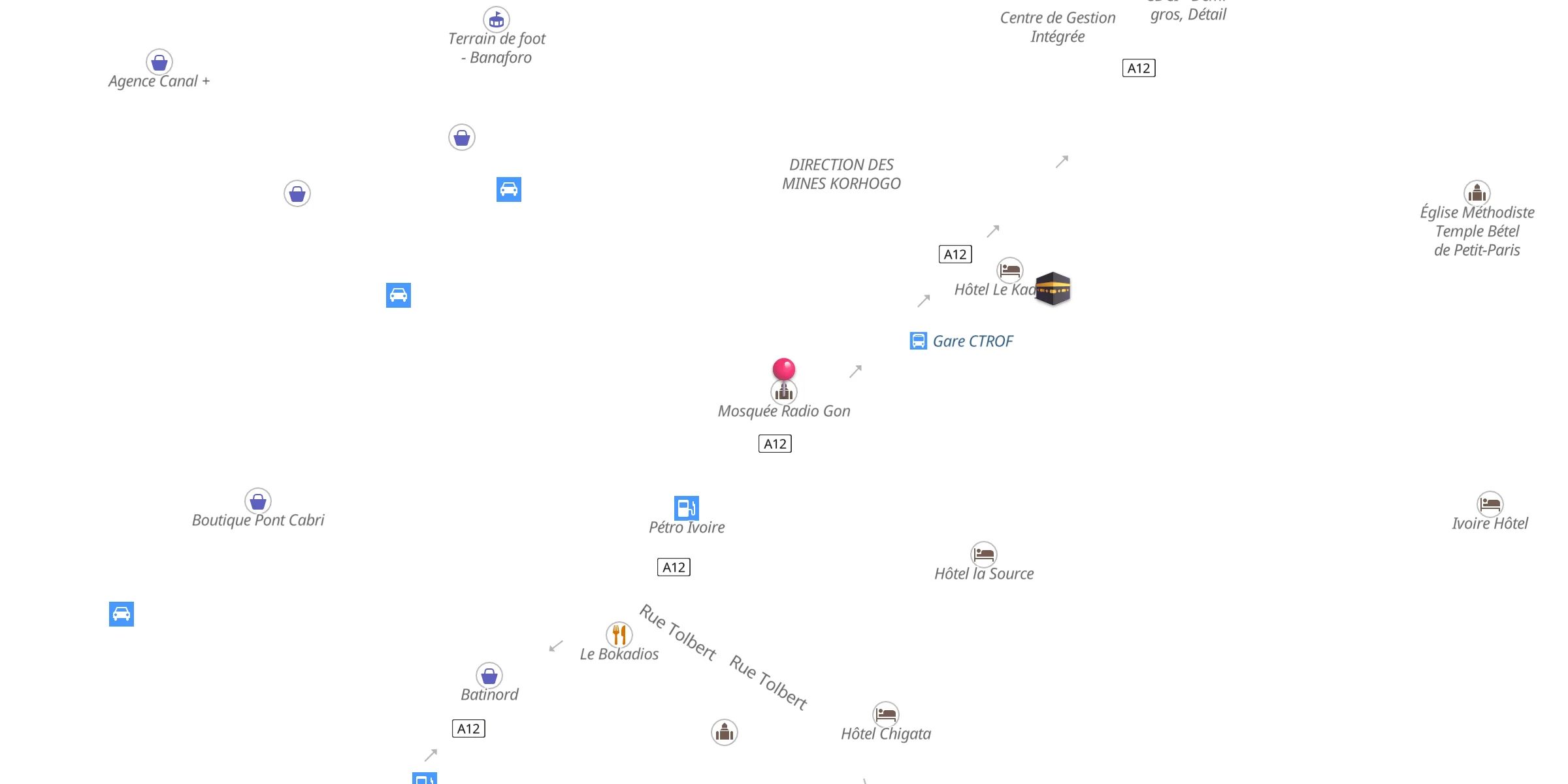 Carte de localisation : Mosquée Radio Gon