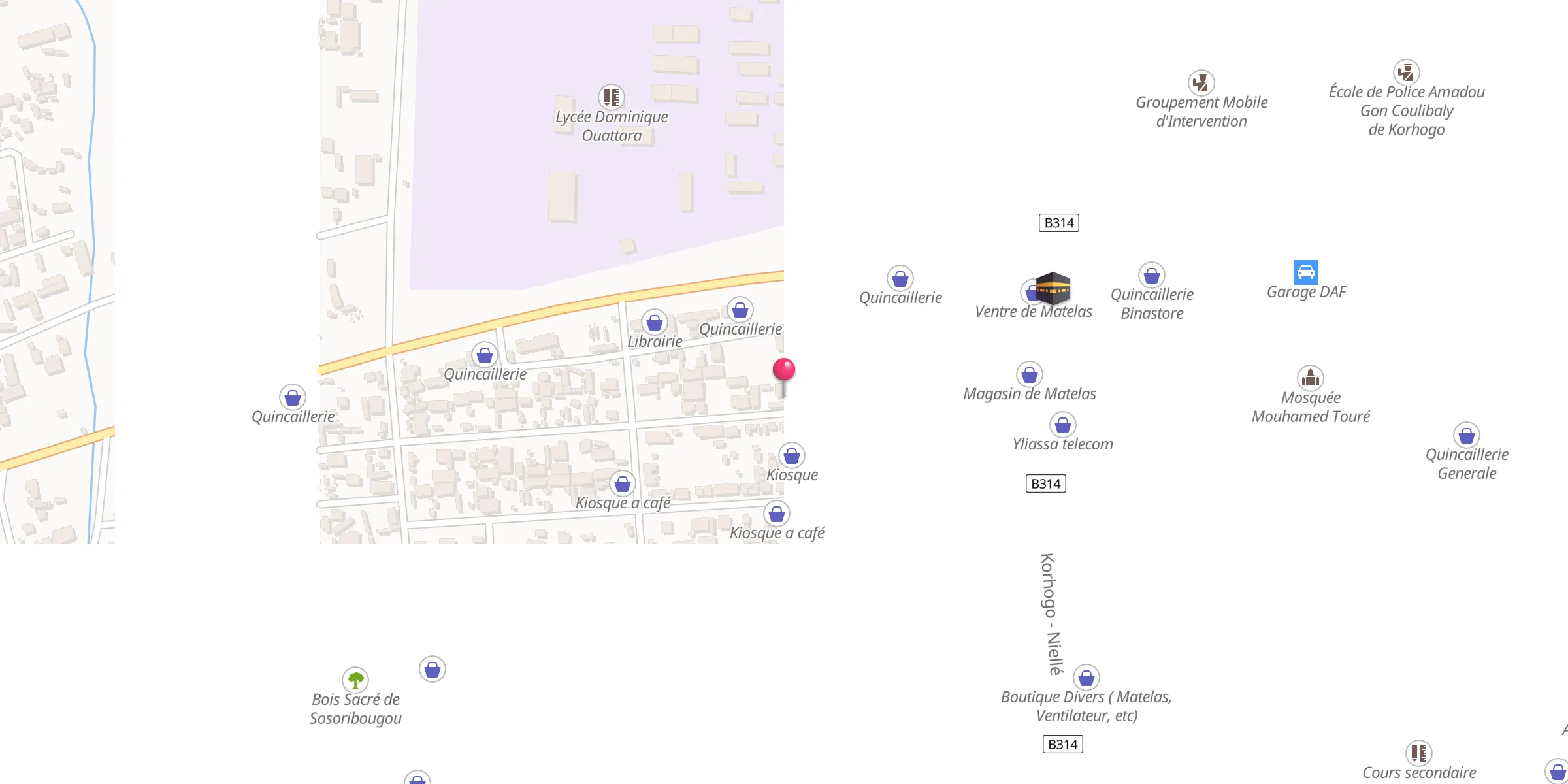 Carte de localisation : Mosquée