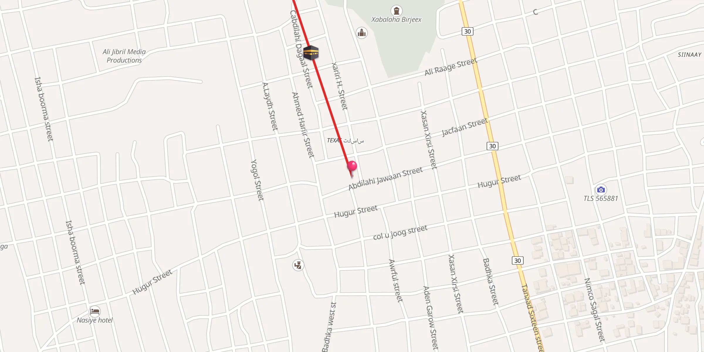 Carte de localisation : Masjid Arashiid