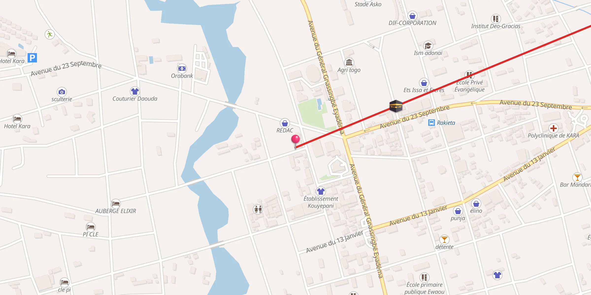 Carte de localisation : mosquee