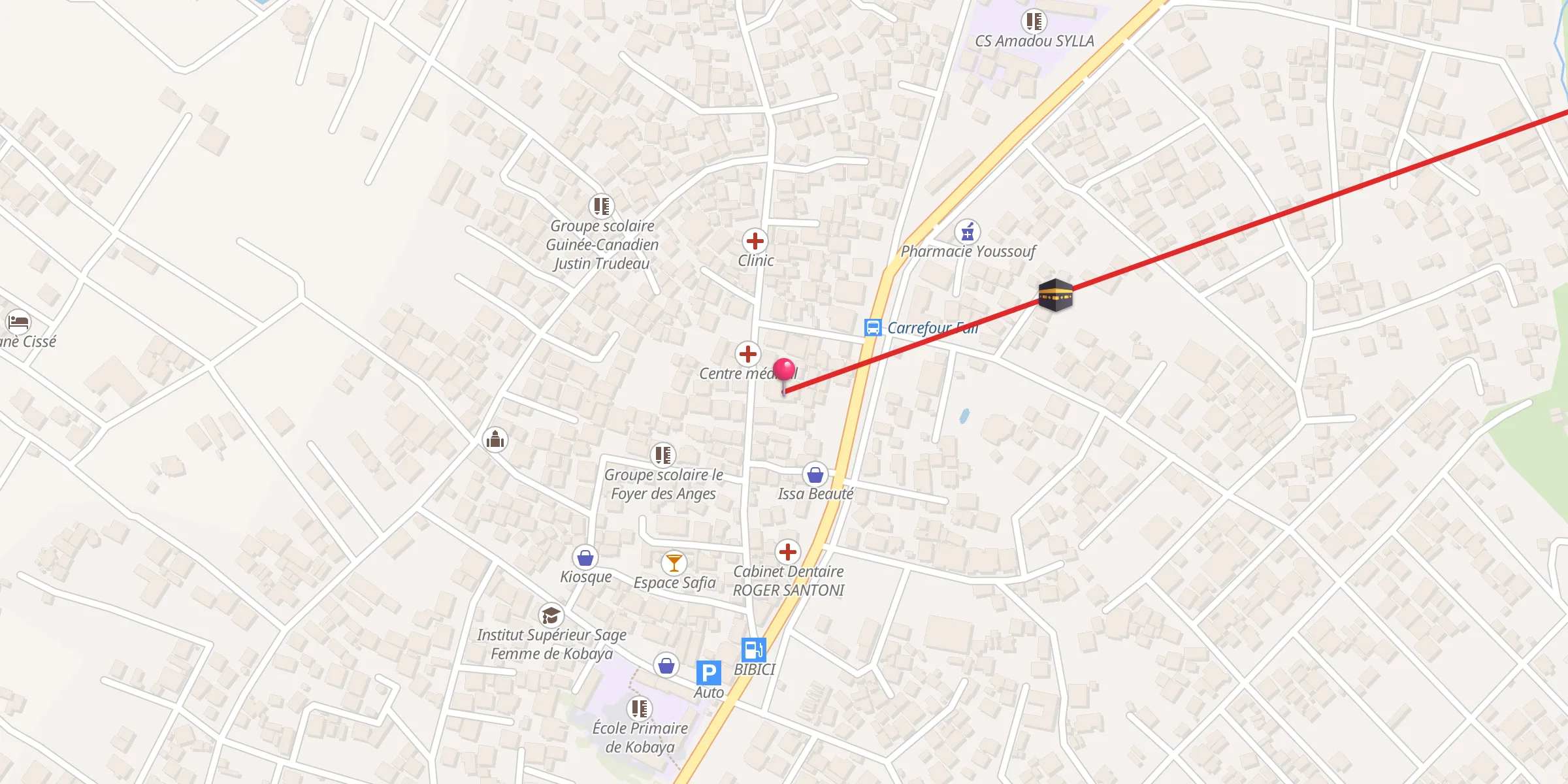 Carte de localisation : Mosquée