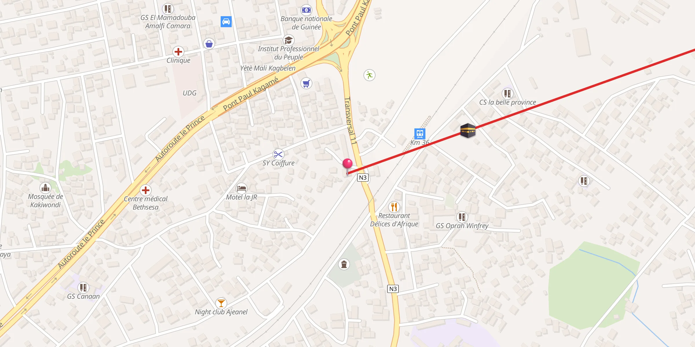 Carte de localisation : Mosquée Rail