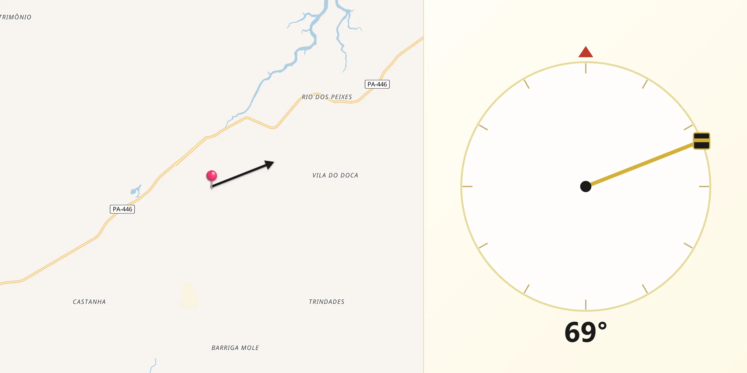 Direção da Qibla a partir de Primavera