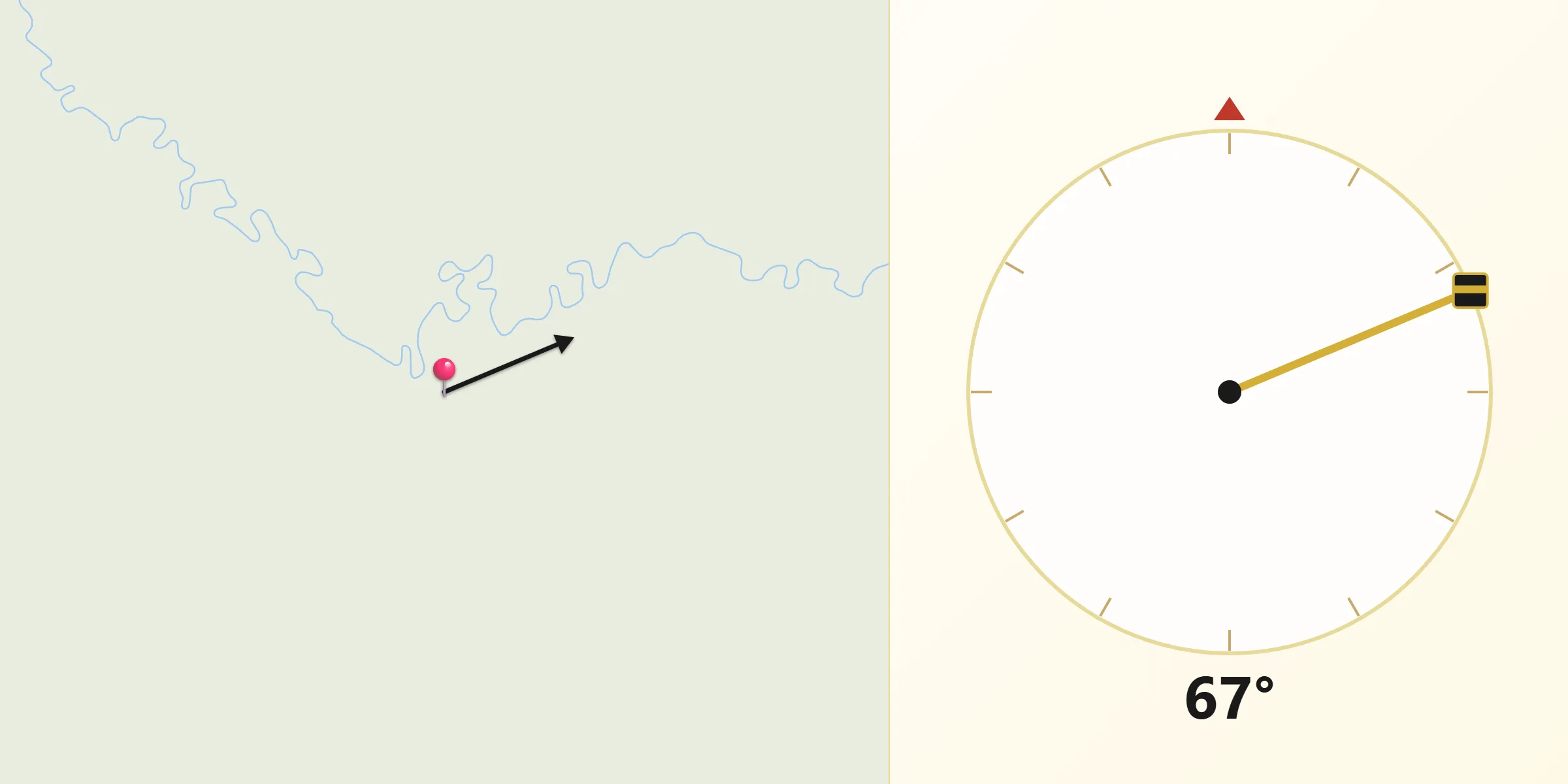 Dirección de la Qibla desde Puerto Alegría